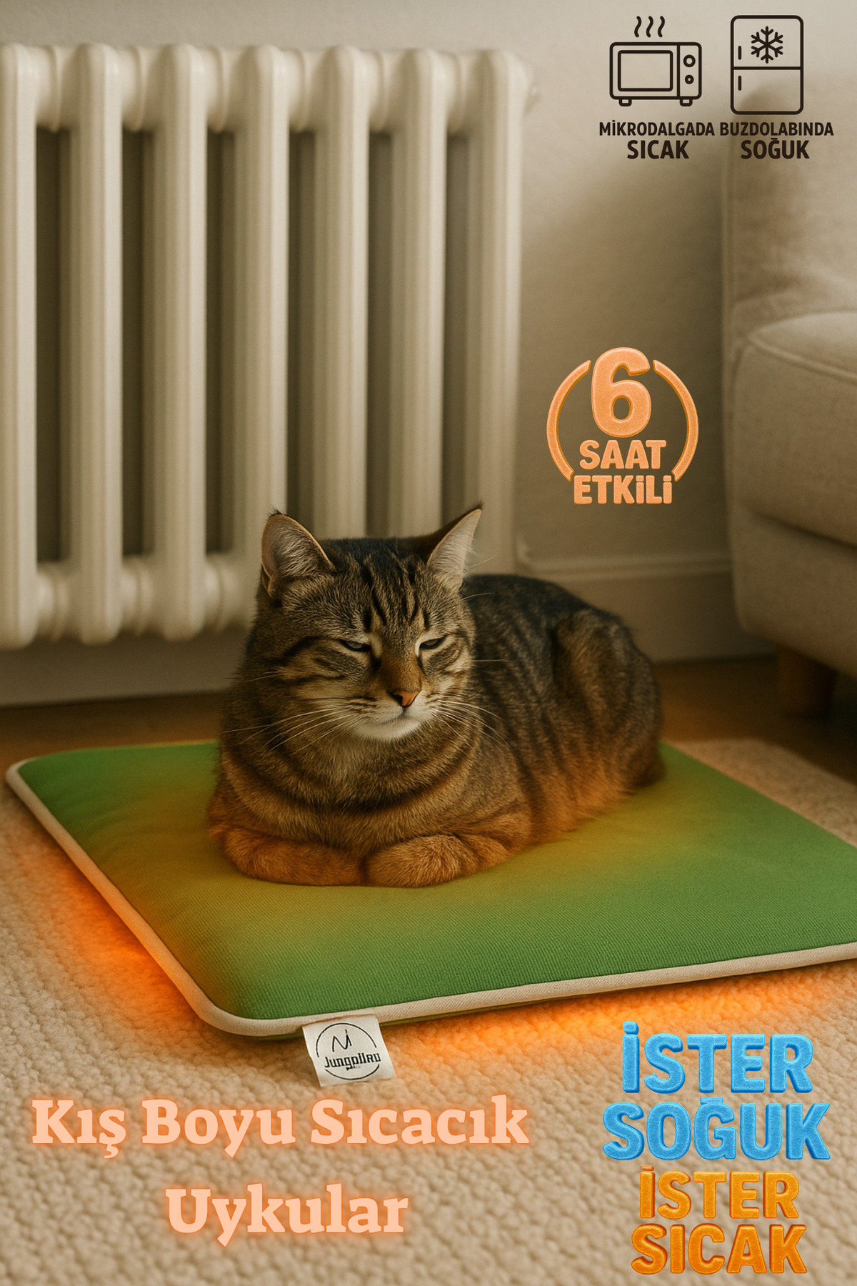 زیرانداز ژل‌دار گربه و سگ جونگولیکا Jungolica Pet Products مدل JPP73 خاکی