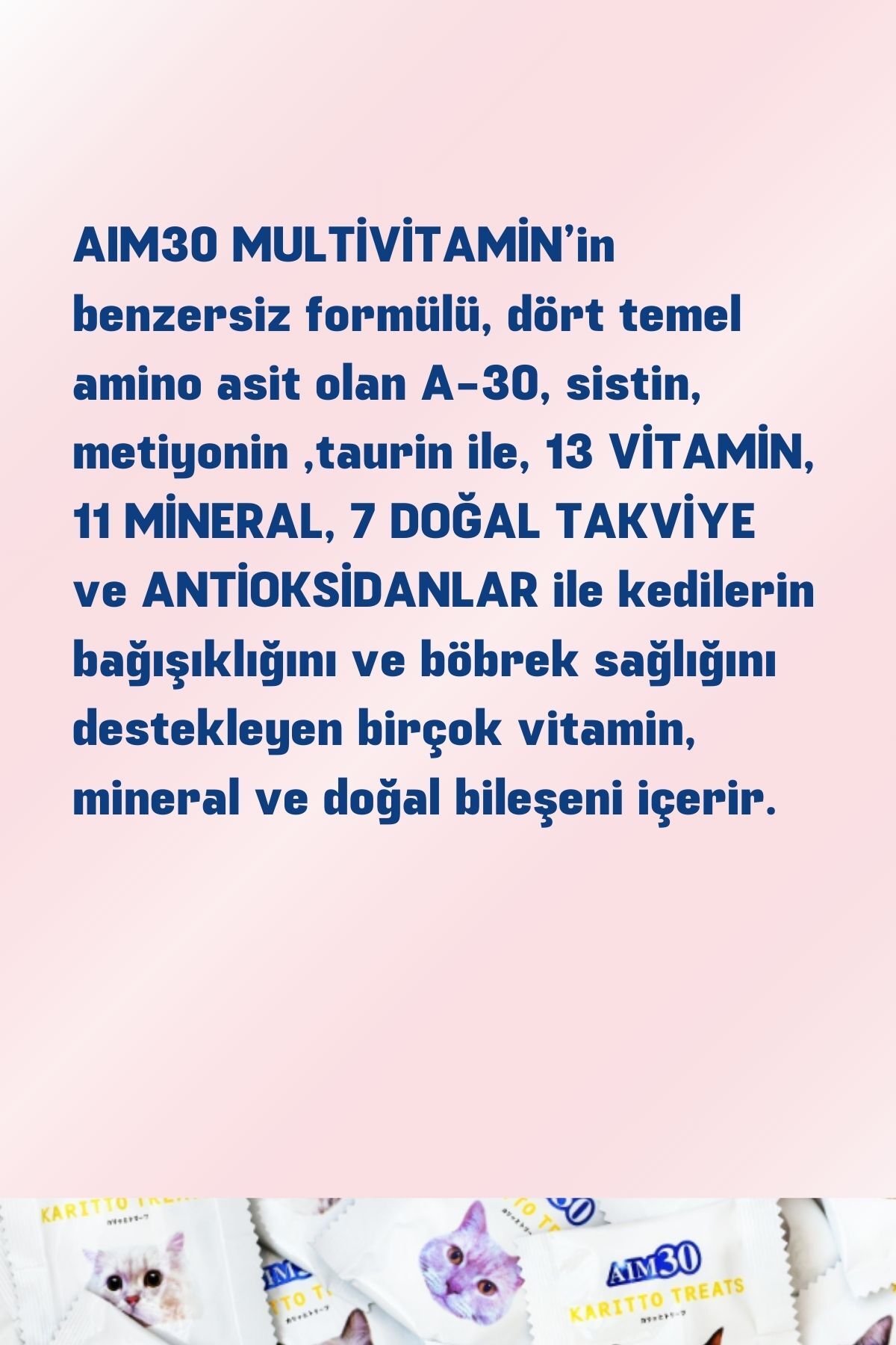 مکمل مولتی‌ویتامین و مواد معدنی گربه ای‌آی‌ام۳۰ AIM30 A30 با طعم سالمون