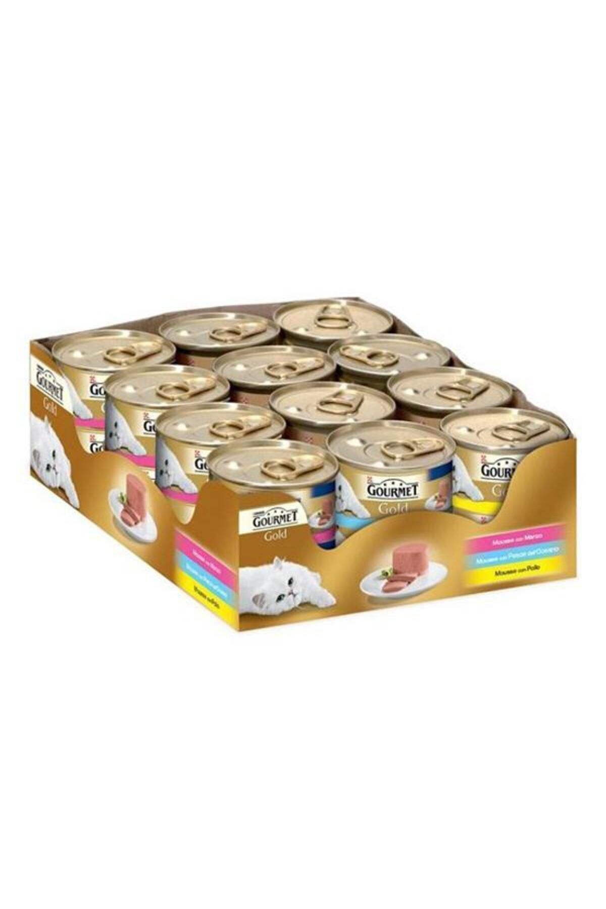 کنسرو غذای گربه گورمت Gourmet Purina Gold، بسته ۲۴ عددی
