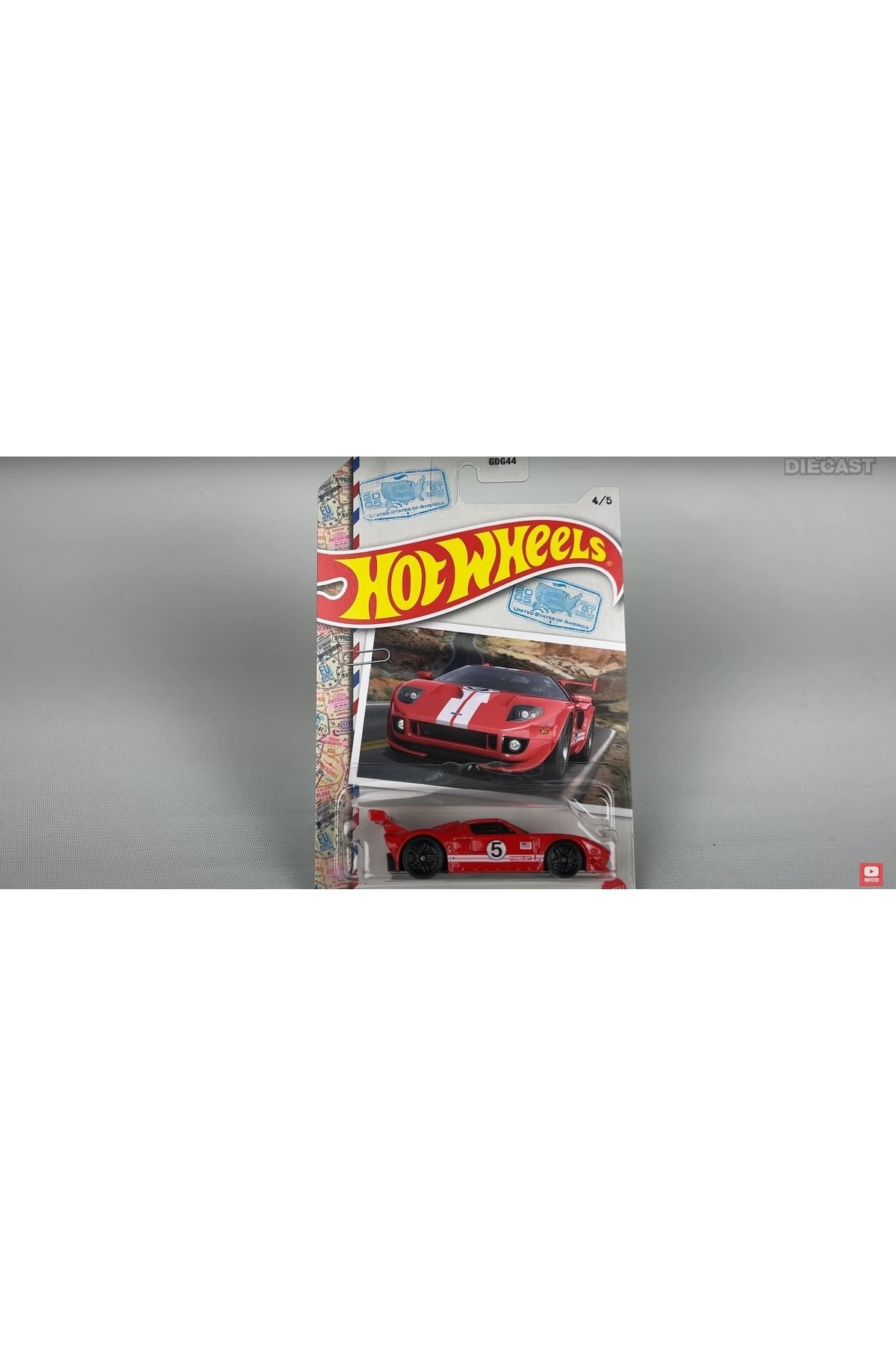ماشین اسباب بازی FORD GT HFW39 ابزار جمع آوری کارت بلند هات ویلز اورجینال HOT WHEELS