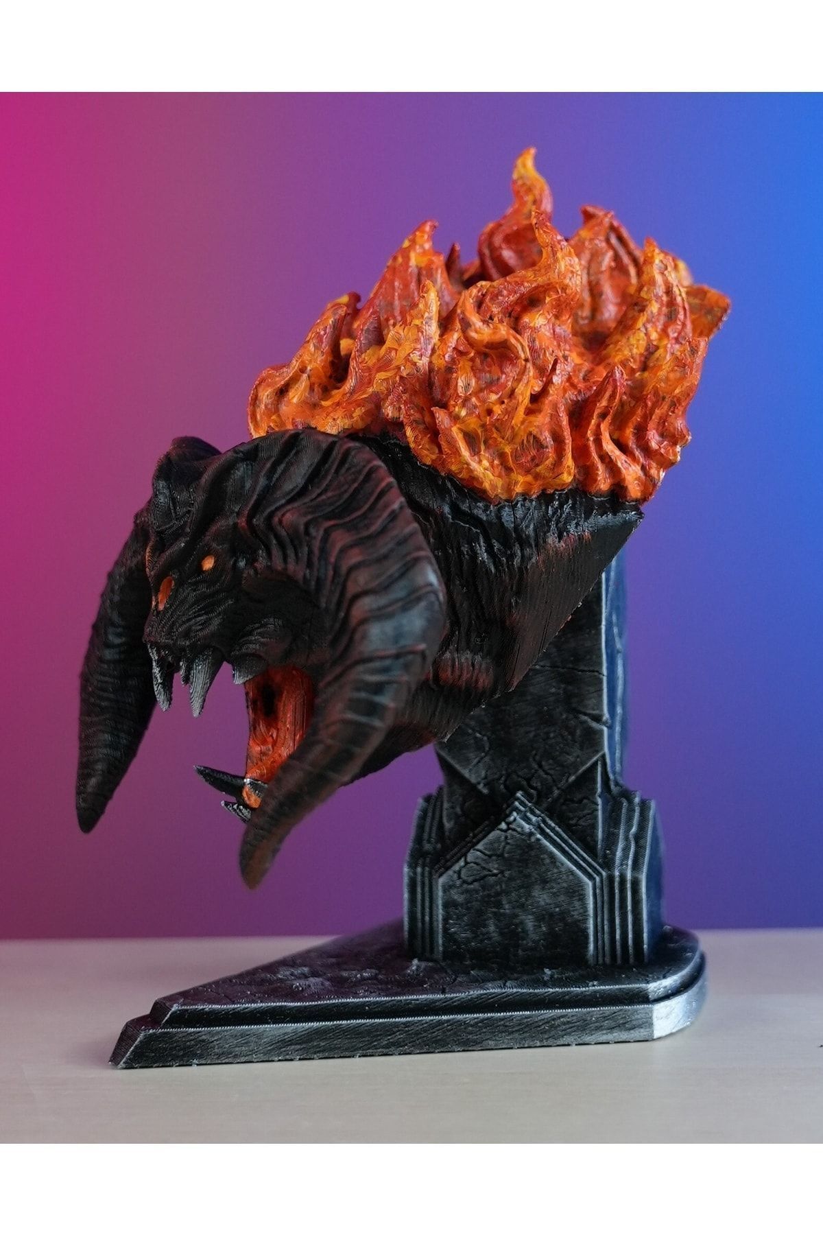 فیگور سینه نقاشی شده ارباب حلقه ها بالروگ TRINKET LOTR 19 سانتی متر اندازه غول پیکر از ترکیه Genel Markalar