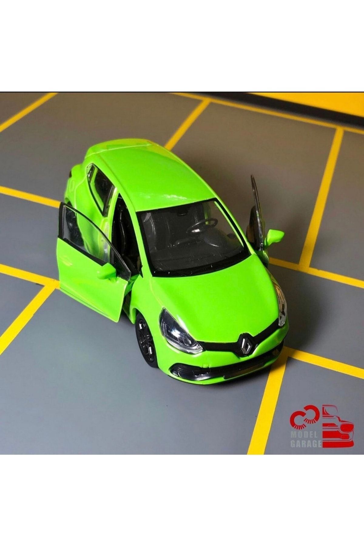 مدل خودرو RENAULT CLIO RS 1 36 SCALE C&amp;C MODEL GARAGE PULL &amp; DROP DIECAST METAL CAR TOY اورجینال WELLY
