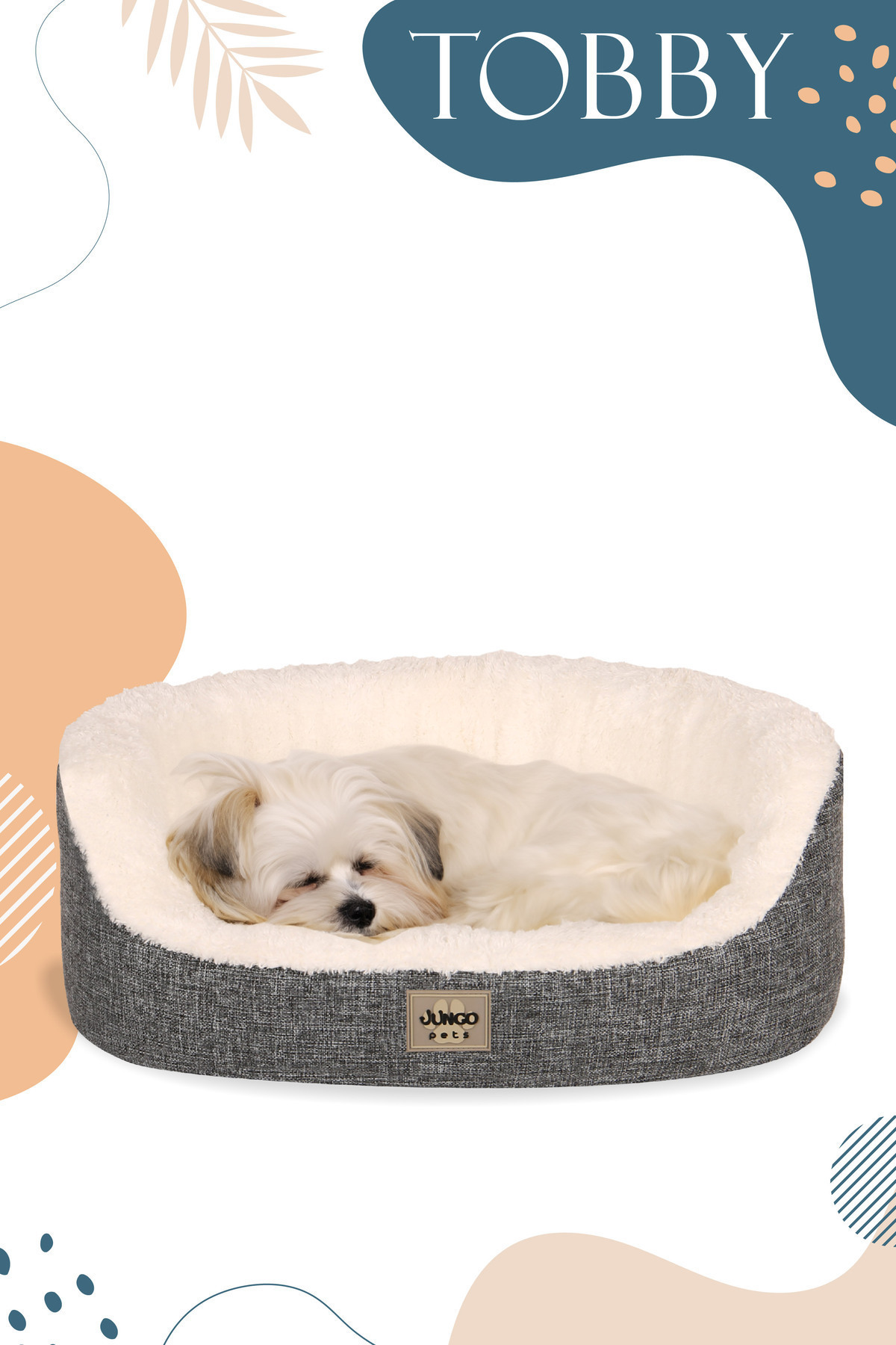 تخت گربه و سگ جونگولیکا جونگولیکا پت پروداکتس Jungolica Pet Products مدل Tobby (JPP14)، طوسی با روکش جداشونده