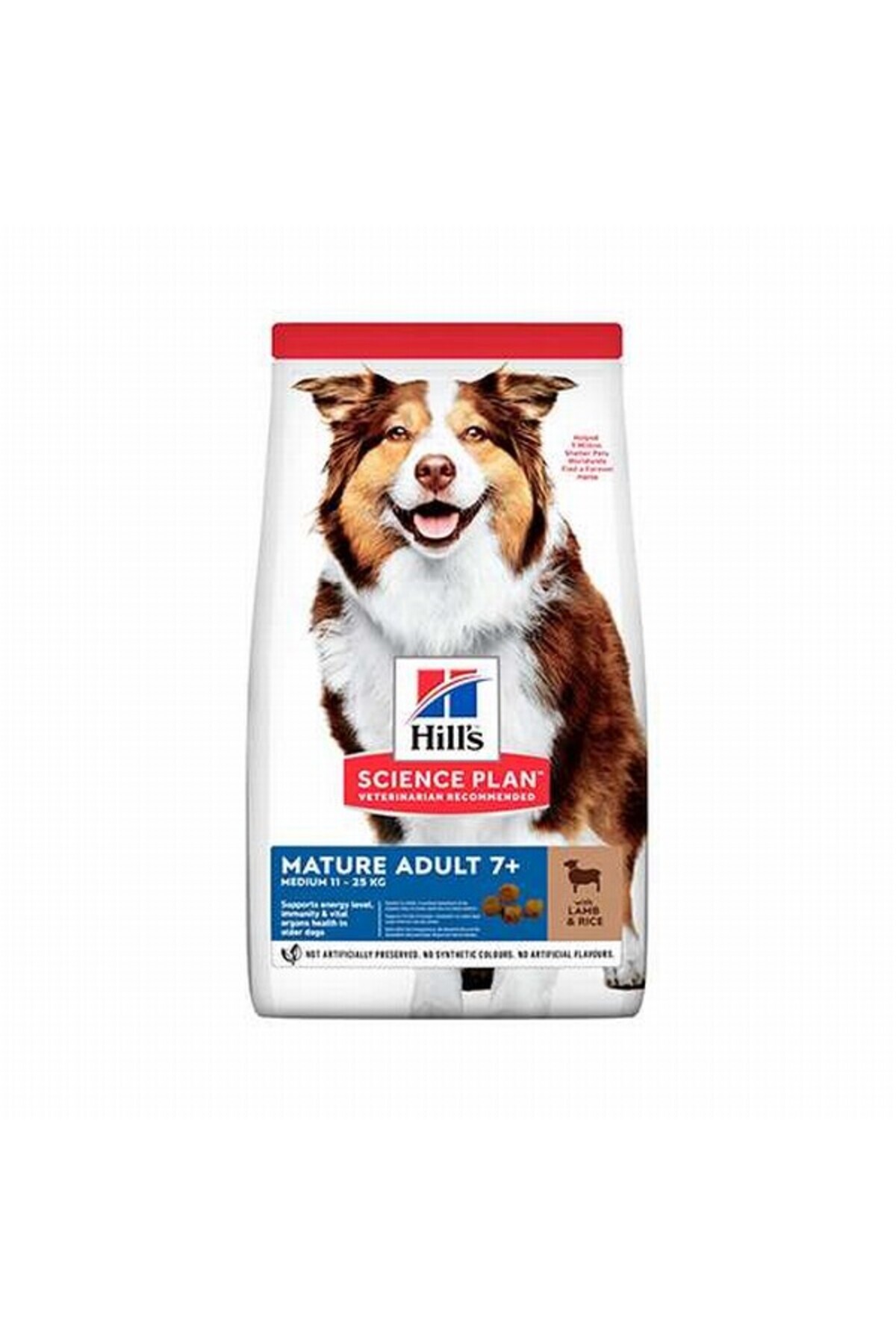 غذای سگ بالغ ۷ سال به بالا هیلز Hill's SCIENCE PLAN Mature Adult 7+ Medium، بره و برنج، ۲٫۵ کیلوگرم 2,5 Kg