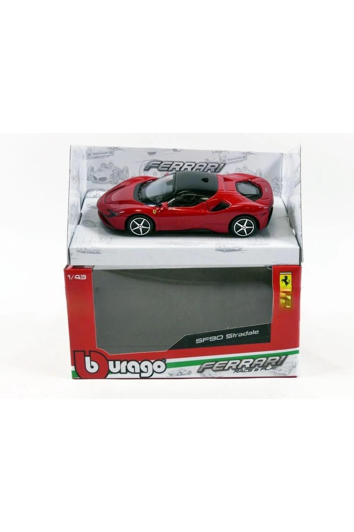 مدل خودرو ماشین فراری SF90 STRADALE BURAGO 1 43 SCALE اورجینال BBURAGO