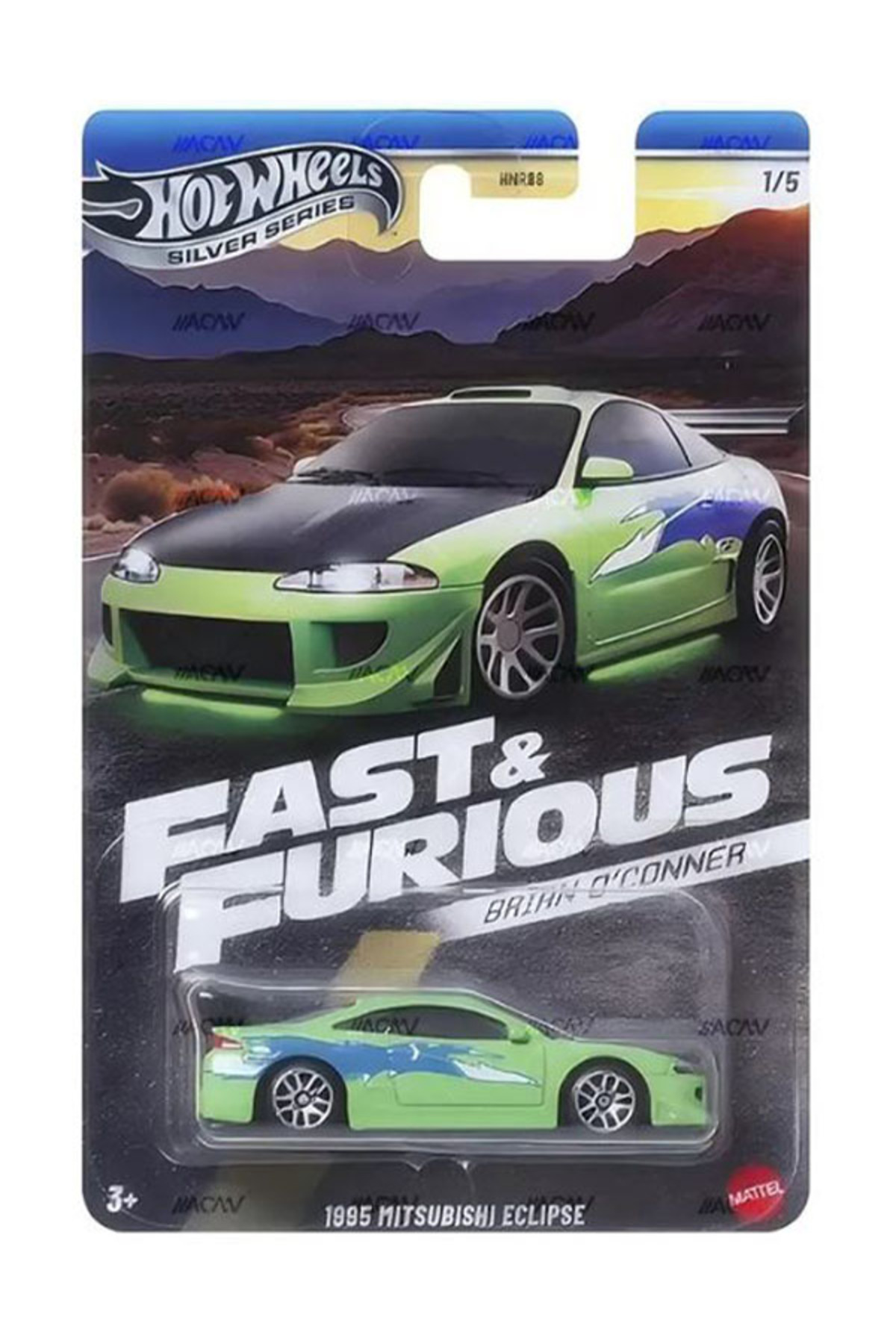 ماشین اسباب بازی BRIAN O'CONNER SET 1 5 HOT WHEELS 1995 MITSUBISHI ECLIPSE 64 FAST & FURIOUS هات ویلز اورجینال HOT WHEELS