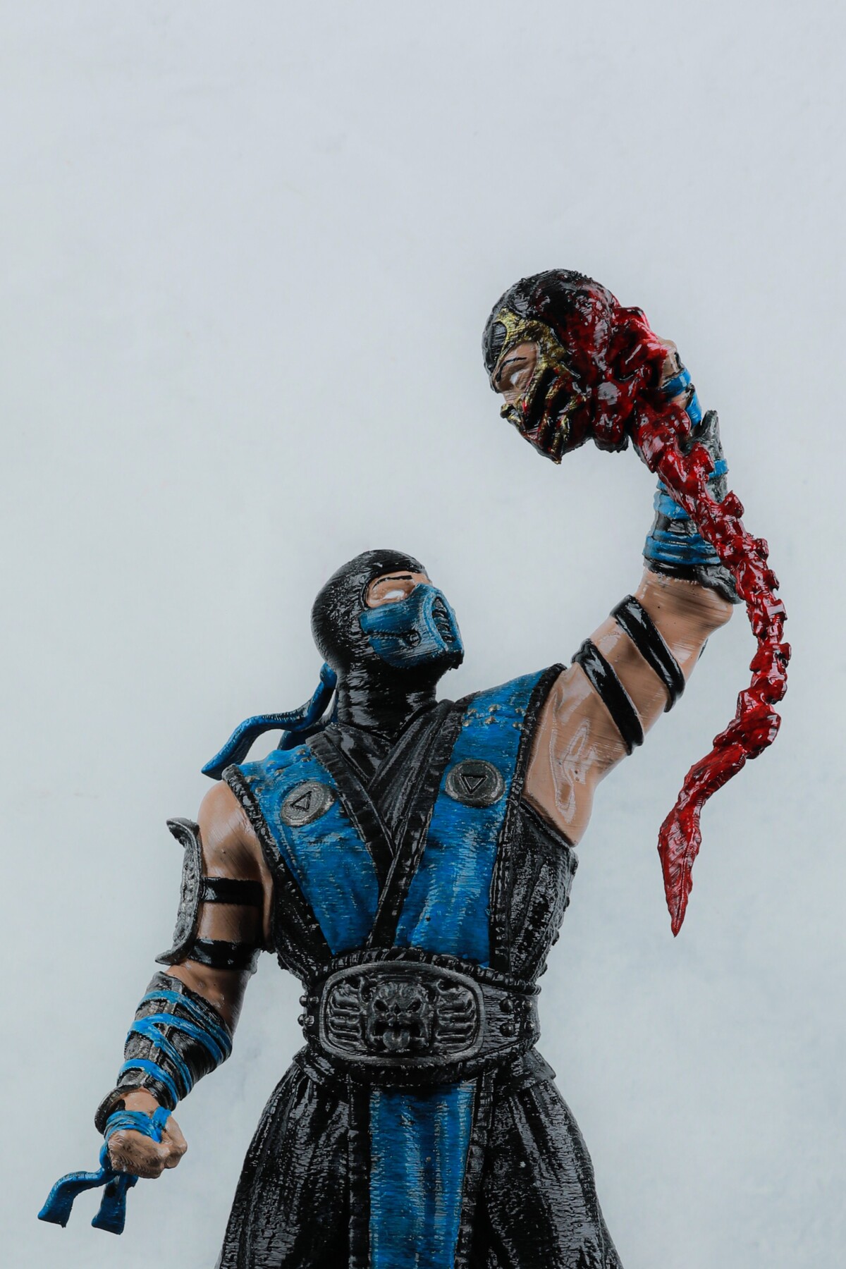 فیگور MORTAL KOMBAT SUB ZERO FIGURE 30 CM چاپ سه بعدی مجسمه کلکسیونی نقاشی شده با دست PLA از ترکیه PWUL WORKS