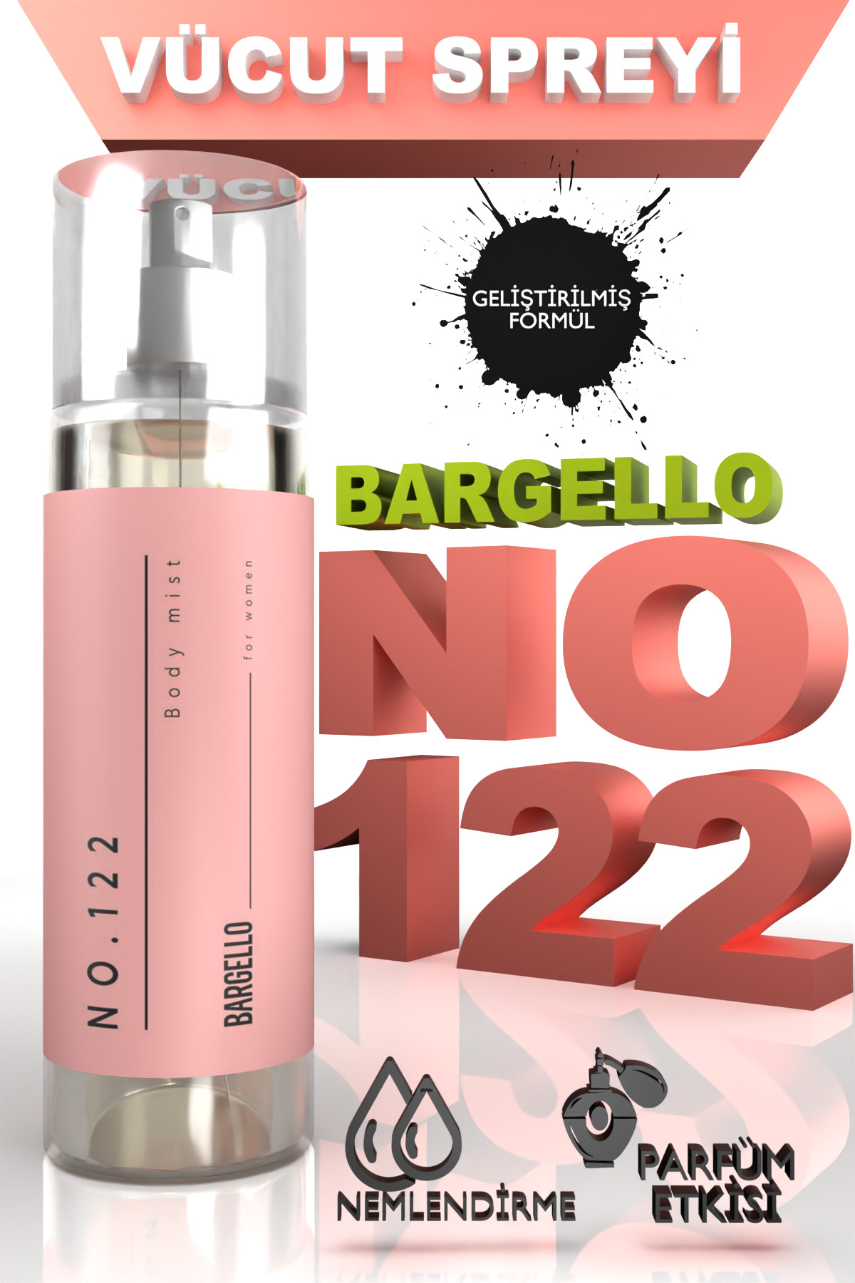 اسپری بدن زنانه 122 با حجم 210 میلی لیتر Bargello