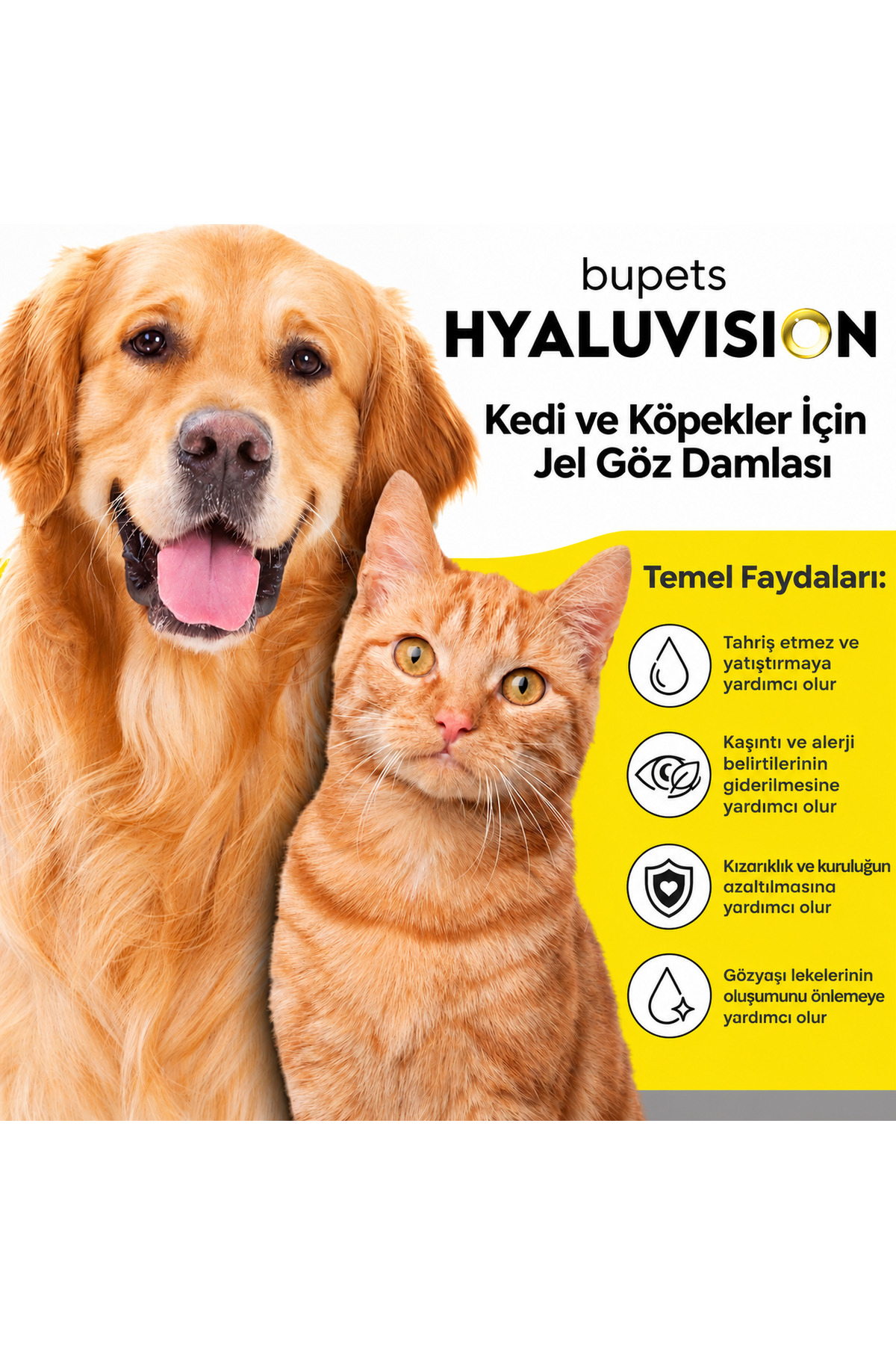 قطره مراقبت از چشم سگ و گربه بوپتس Bupets Hyaluvision، ۲۰ میلی‌لیتر
