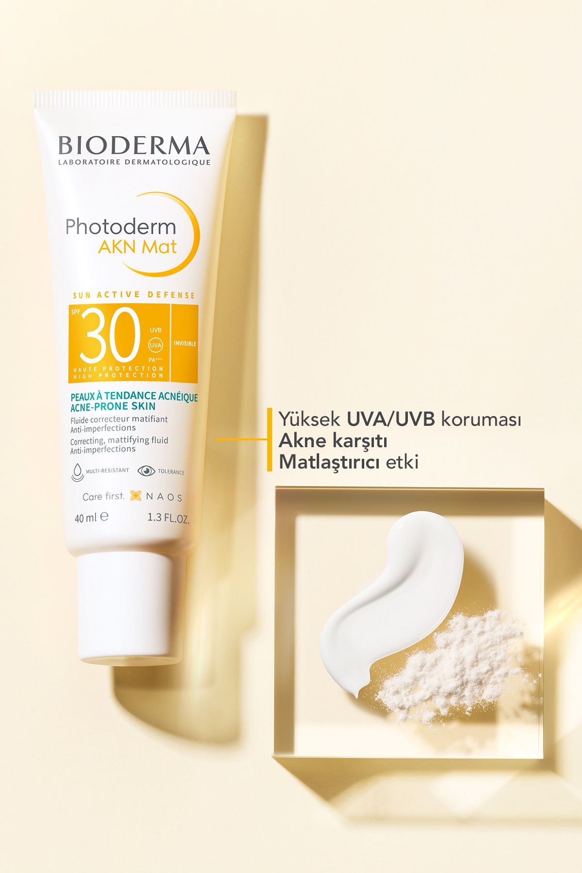 کرم ضد آفتاب صورت PHOTODERM AKN MATTE آکنه روغن اثر ماده 40 میل Bioderma