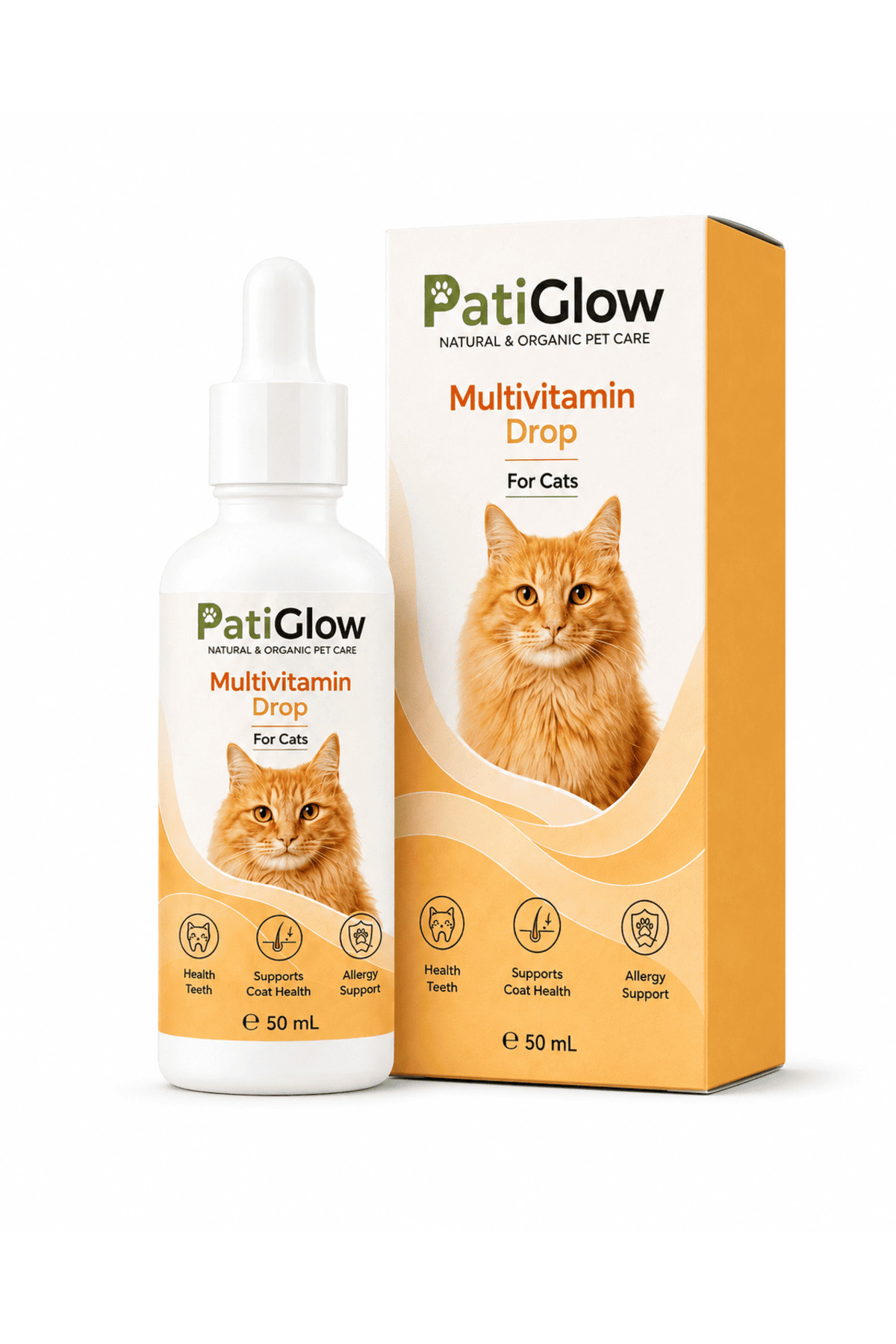 قطره مولتی‌ویتامین گربه پتی‌گلو (Patiglow)، ۵۰ میلی‌لیتر