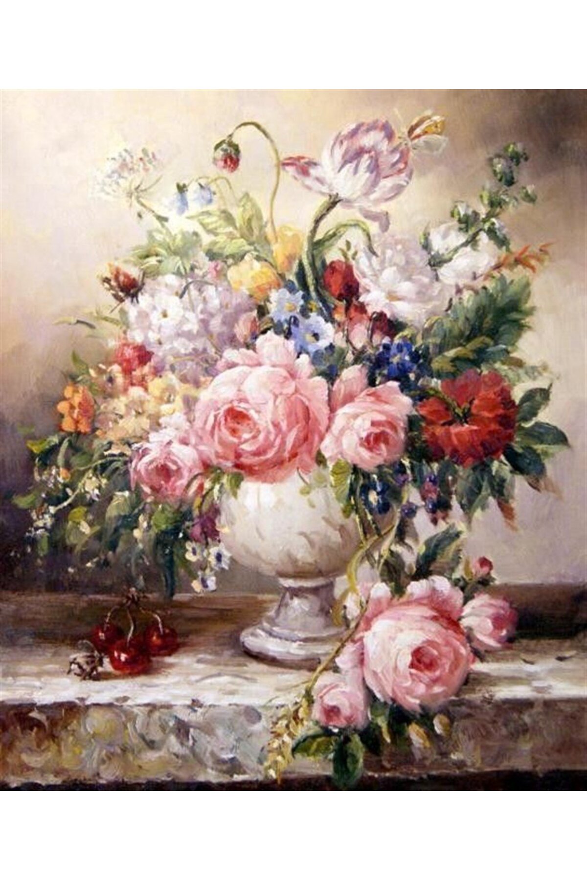 پازل گل های رنگارنگ مارسل هنر نقاشی موزاییک الماس 61X74 سانتی متر MARCEL SANAT