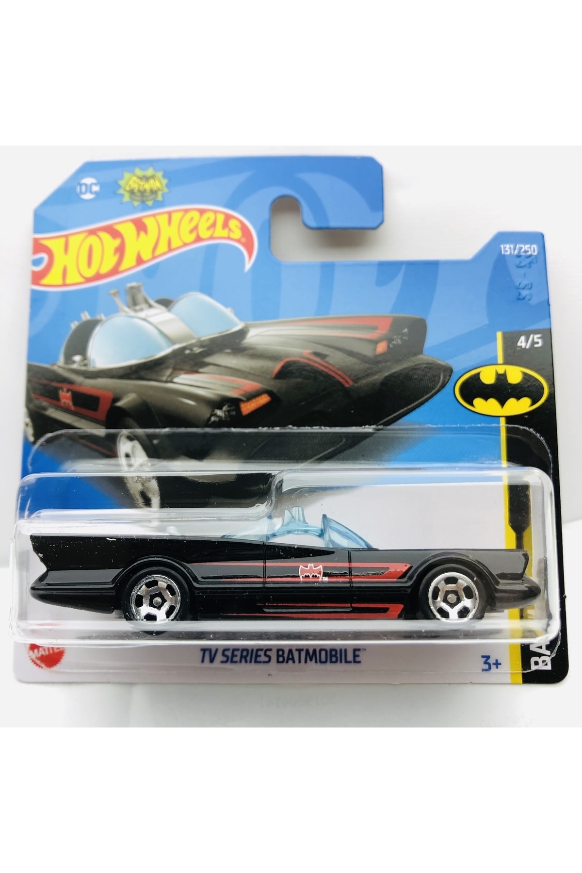 ماشین اسباب بازی سری تلویزیونی BATMOBILE 1:64 SCALE HOTWHEELS BRAND 4 5 HOT WHEELS