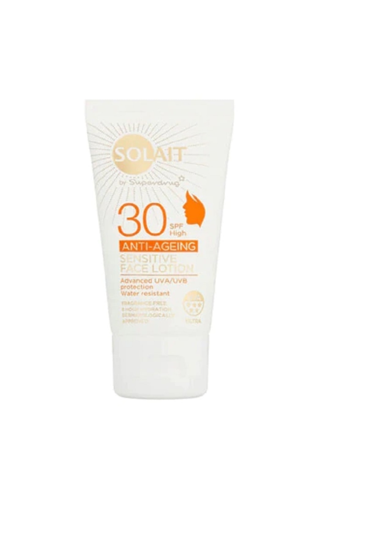 کرم ضد آفتاب صورت فرمول حساس لوسیون خورشید SPF 30 50 میل مقاومت در برابر پشتیبانی Solait