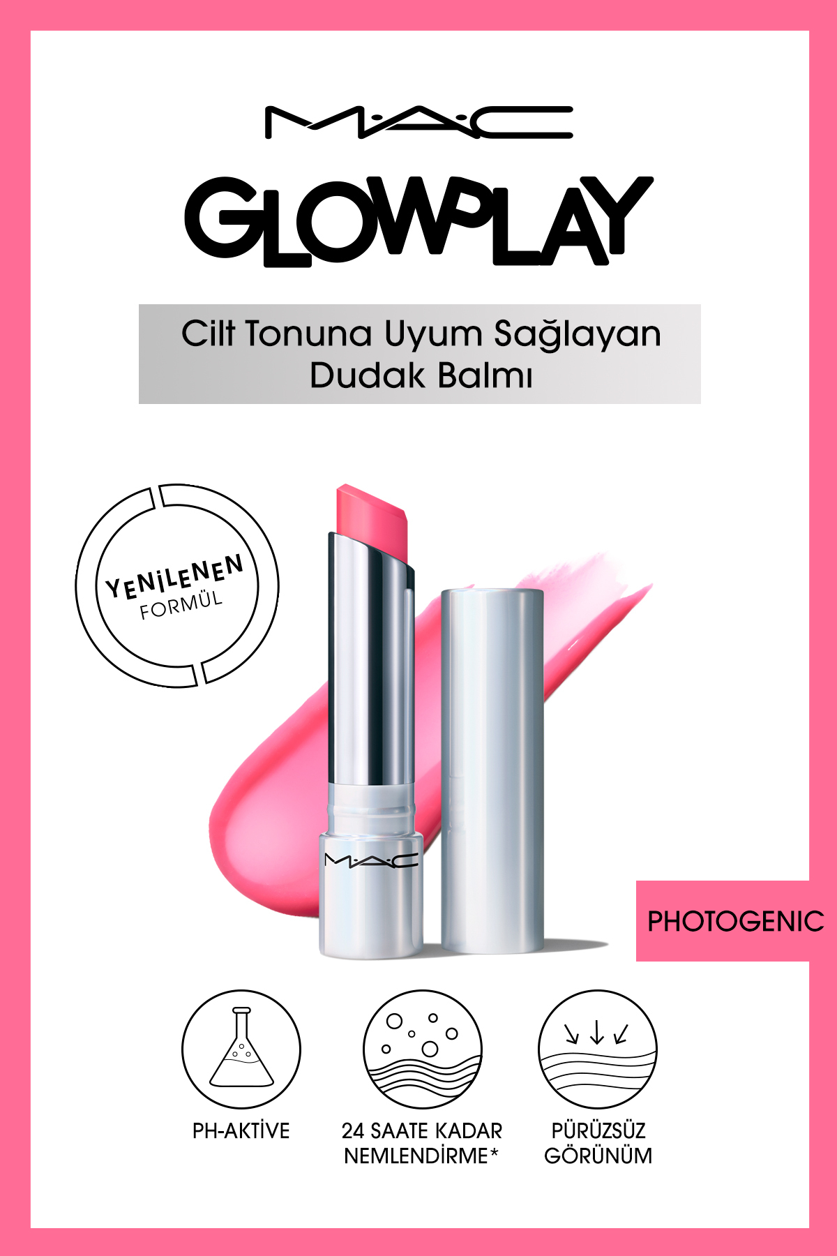 براق کننده لب GLOW PLAY MISTURIZING LIP WALTING 3 G Mac
