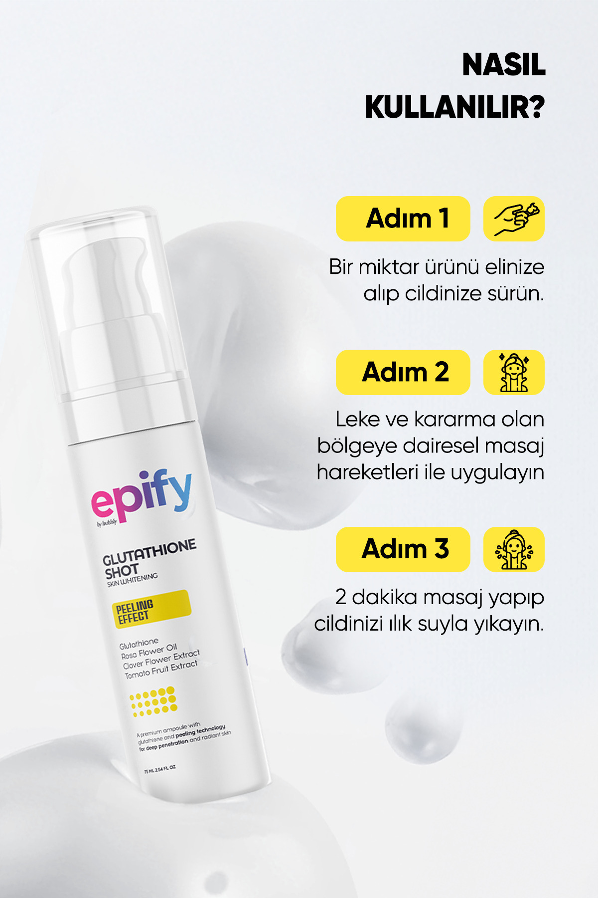 اسکراب صورت EP OUT WHITING PEELING SHOT گلوتاتیونر مؤثر EPİFY