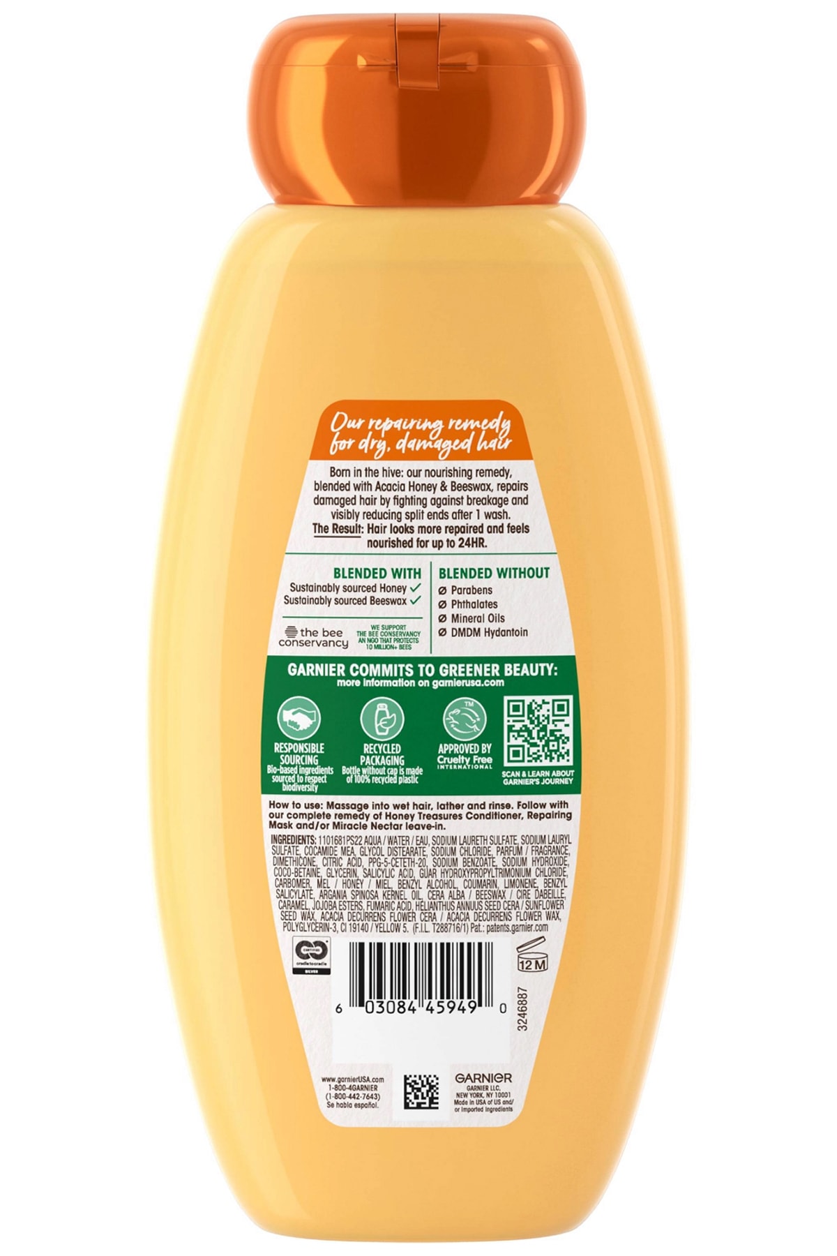 Garnier شامپو ترمیم‌کننده با عصاره عسل 370 میلی‌لیتر