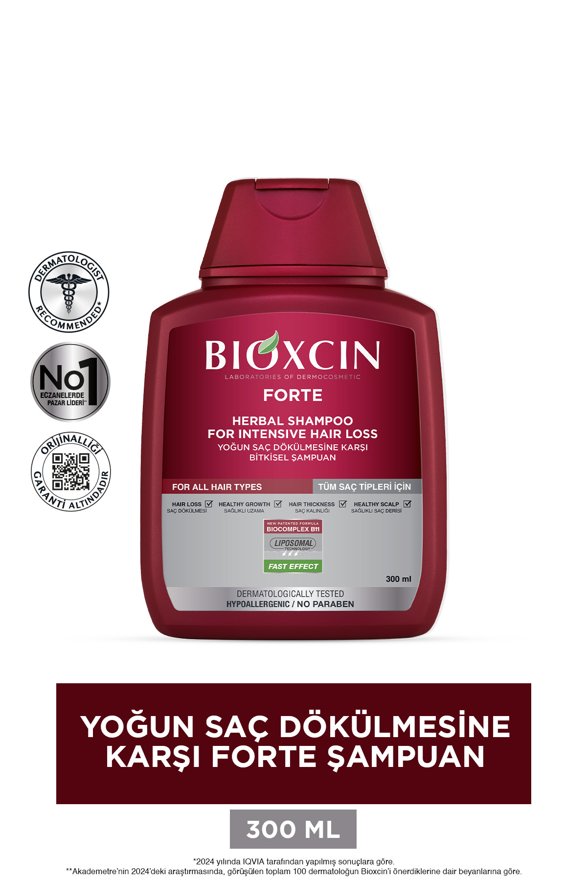 شامپو بیوکسین فورت 300 میلی لیتر شامپوی ضد ریزش مناسب برای تمام انواع مو بیوکسکین Bioxcin
