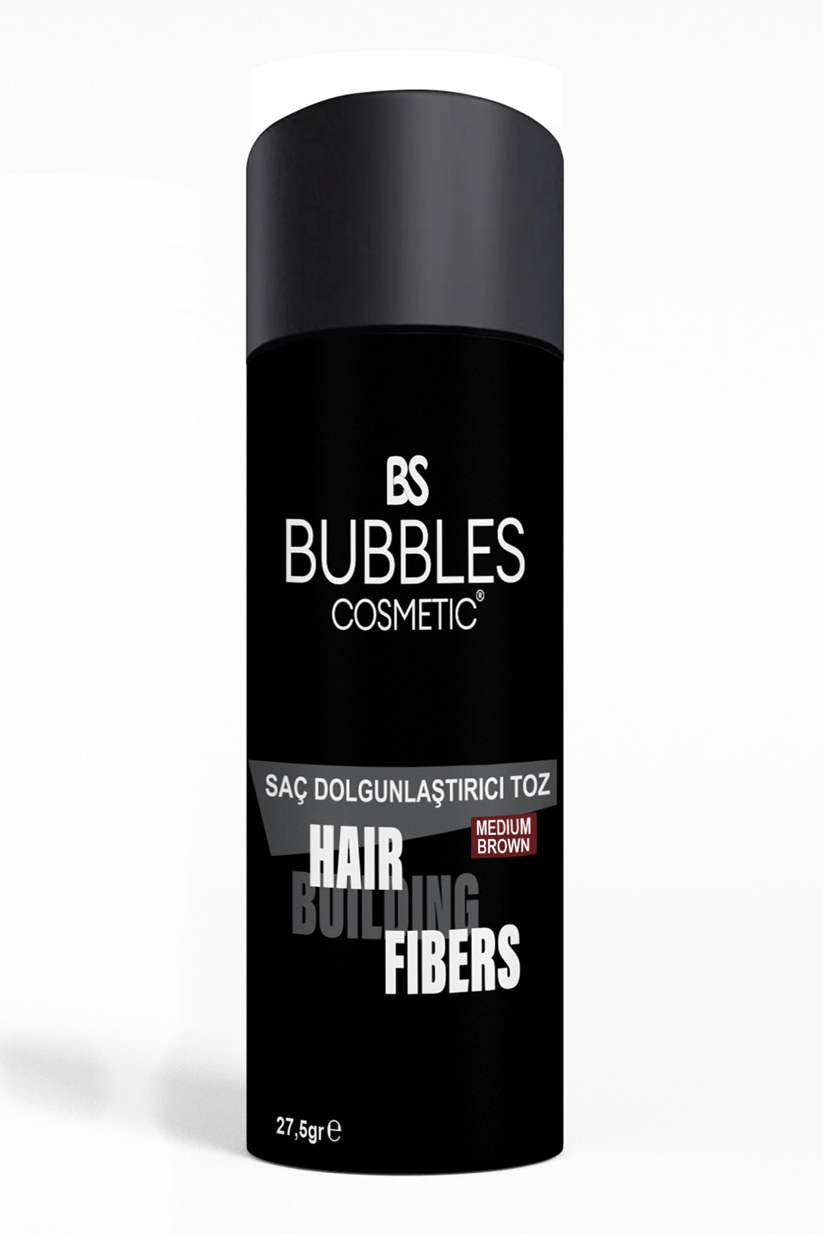 پودر حجم دهنده مو رنگ قهوه‌ای متوسط 30 میلی‌لیتر مناسب برای همه bs bubbles cosmetic
