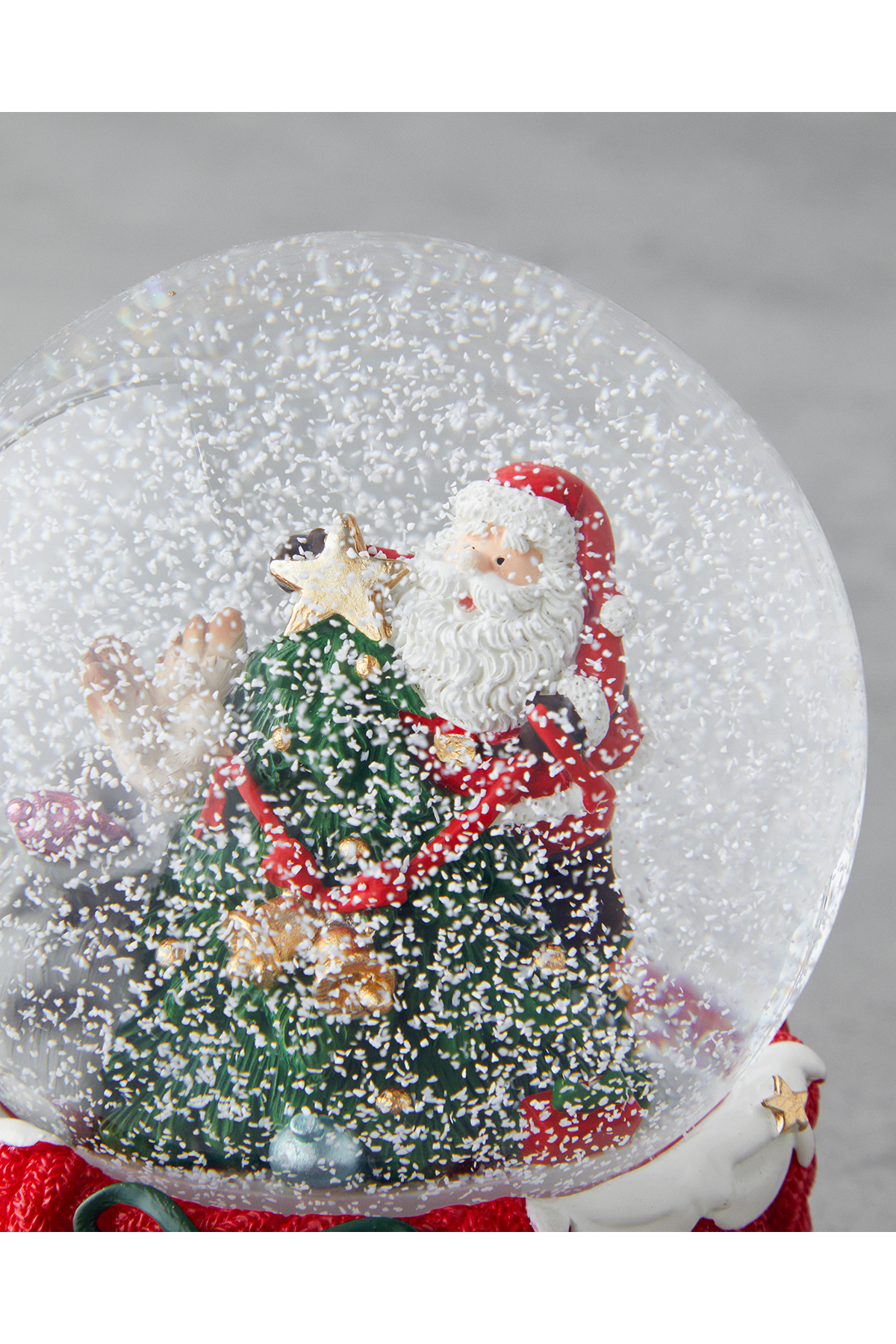 گوی برفی ALVENA NEW YEAR SNOW GLOBE 14.5 سانتی متر قرمز از ترکیه English Home