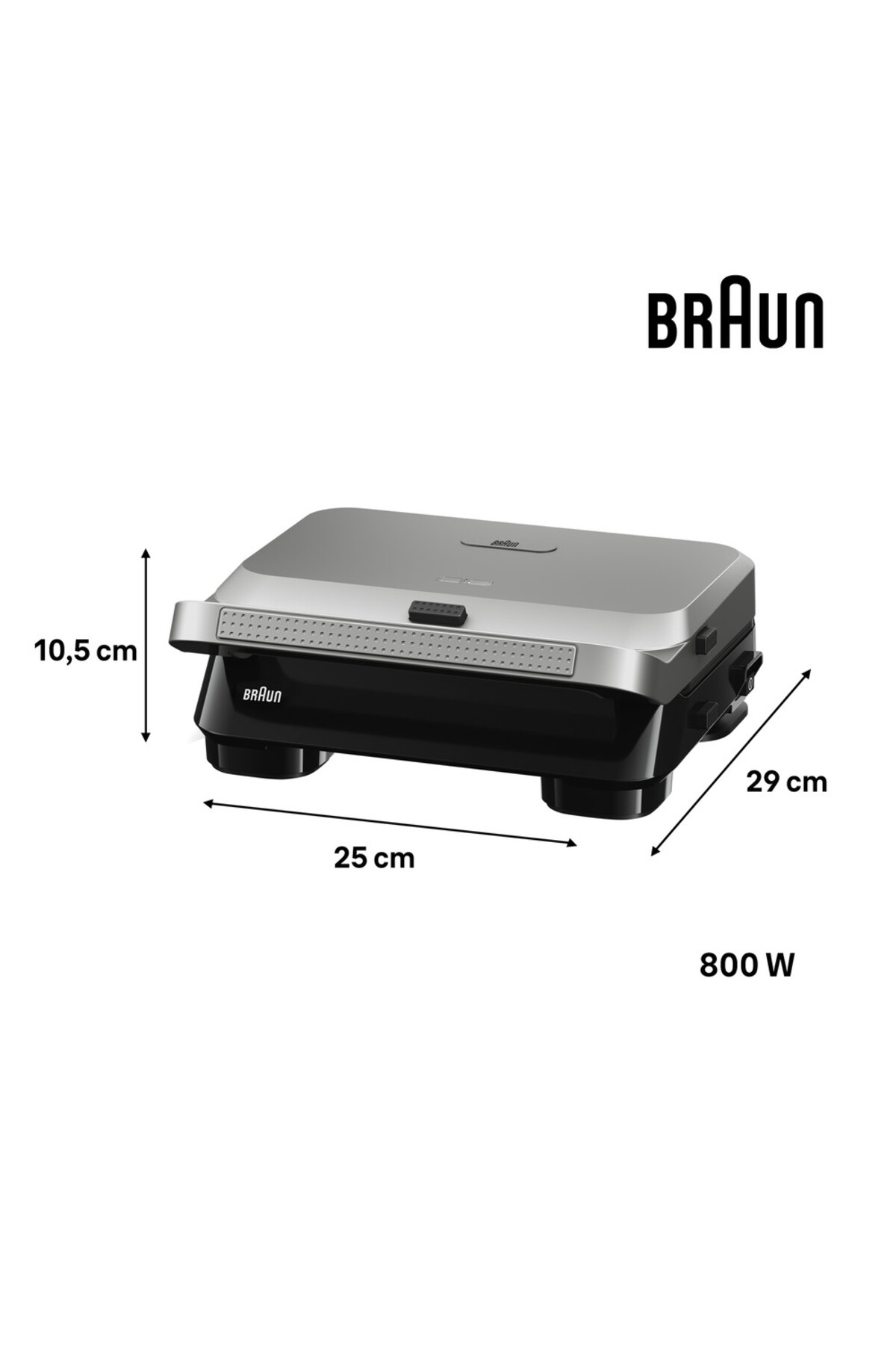 دستگاه ساندویچ و تست SNACKMAKER 5 SM5005 SILVER TOAST M. اورجینال Braun