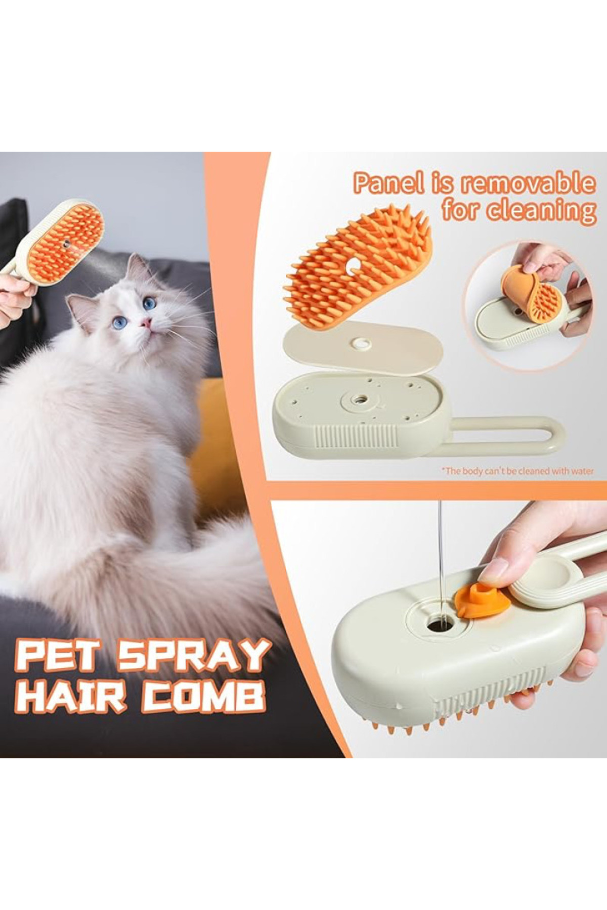 برس و شانه بخاردار برقی گربه و سگ، مدل FRÇAKD56