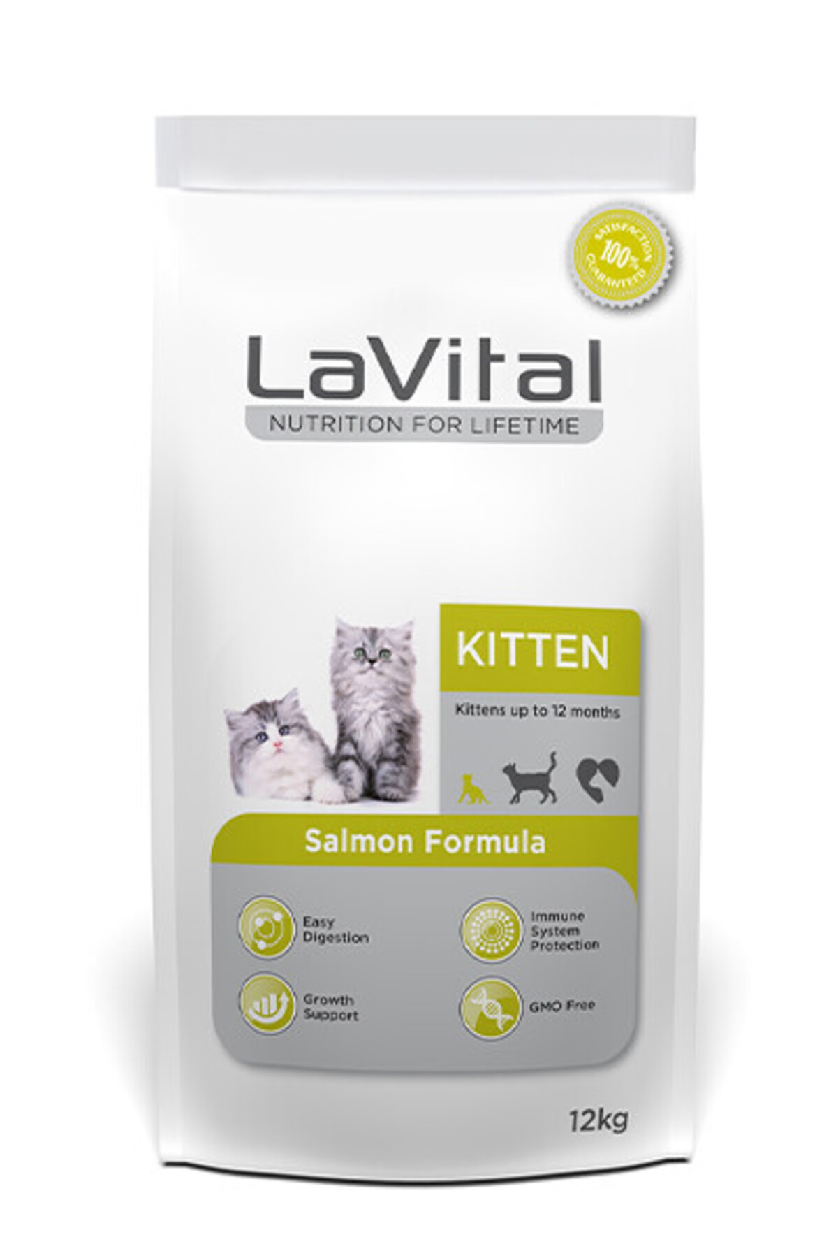 غذای خشک بچه‌گربه لاویتال LaVital با طعم سالمون، ۱۲ کیلوگرم