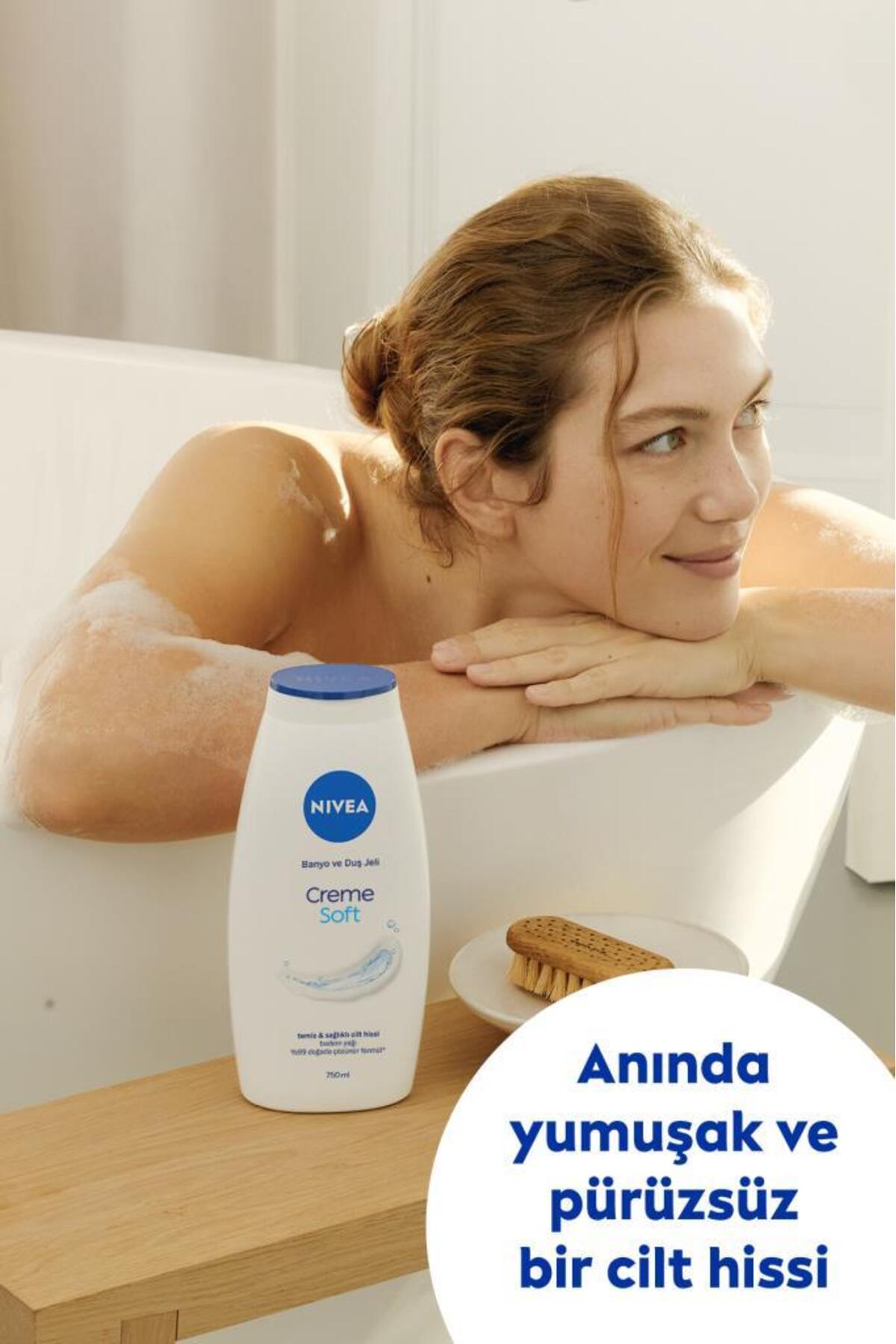 NIVEA ژل حمام و شاور نیوآ کرمی تاچ با عصاره بادام 750 میلی لیتر