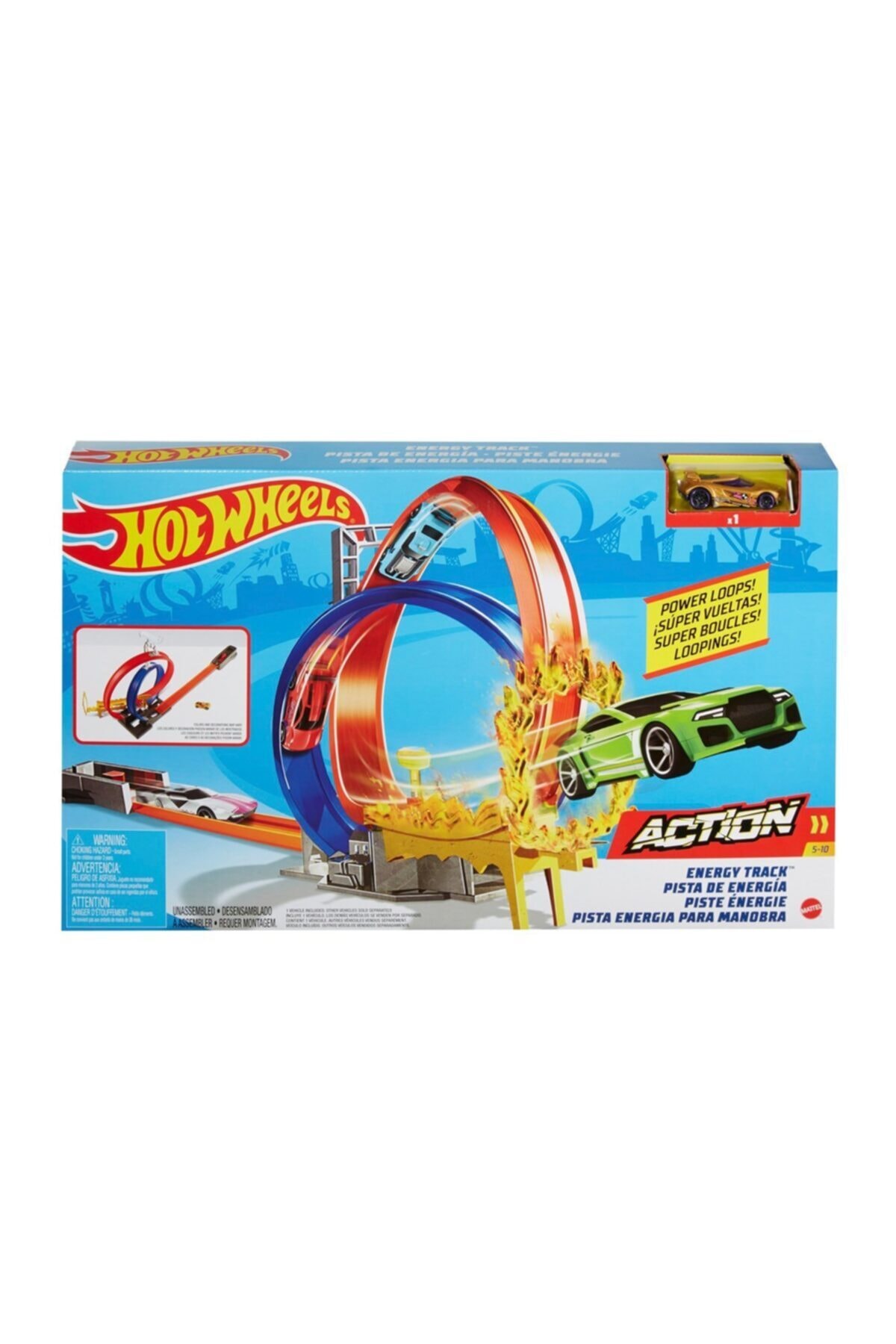 ماشین اسباب بازی مسابقه انرژی مجموعه GND92 HW هات ویلز اورجینال HOT WHEELS