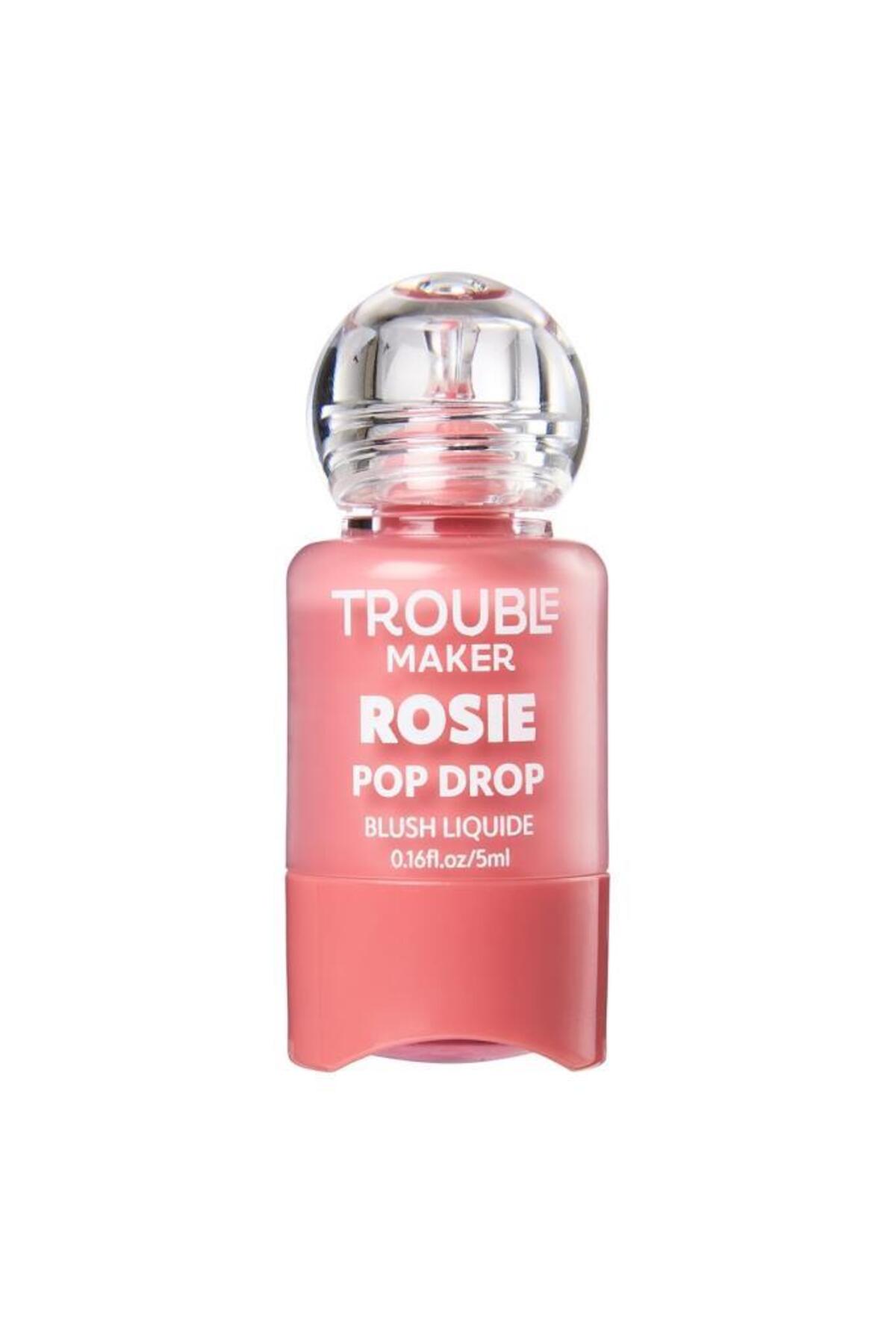 رژگونه مایع ترابل‌میکر Troublemaker Pop Drop رنگ صورتی رز خشک