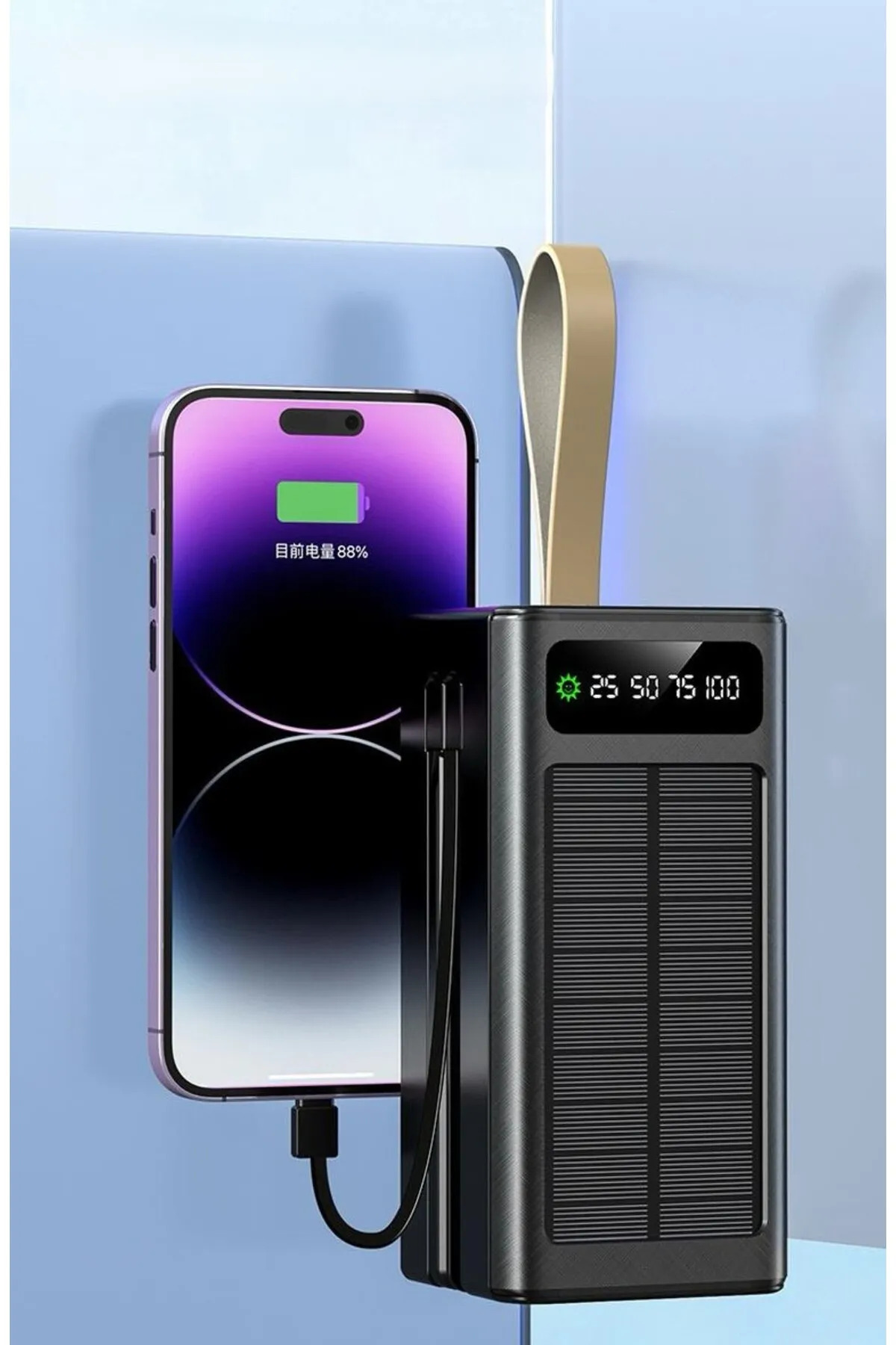پاوربانک سولار 50.000 ماه انرژی خورشیدی چراغ شارژر 4 X USB خروجی MICRO TYCP اورجینال Protonust