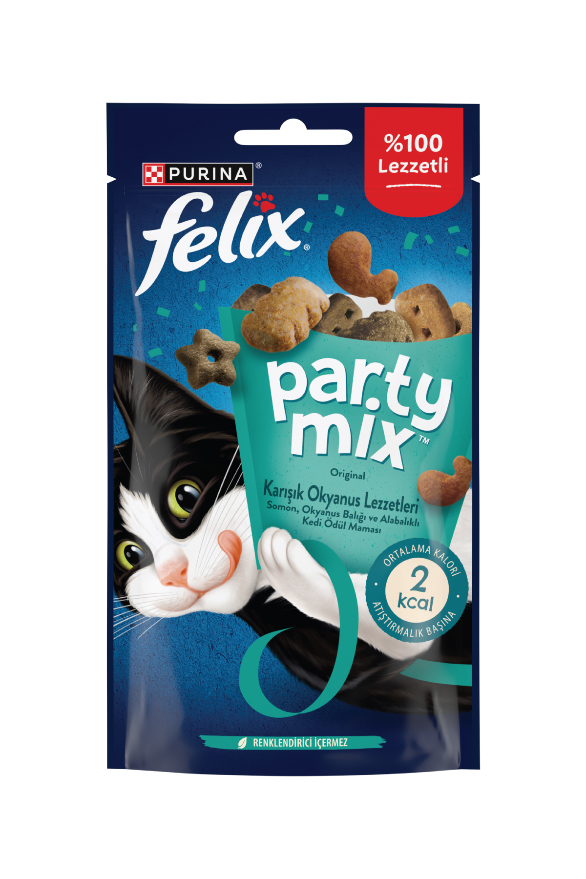 تشویقی گربه فلیکس FELIX Party Mix با طعم‌های ترکیبی اقیانوسی