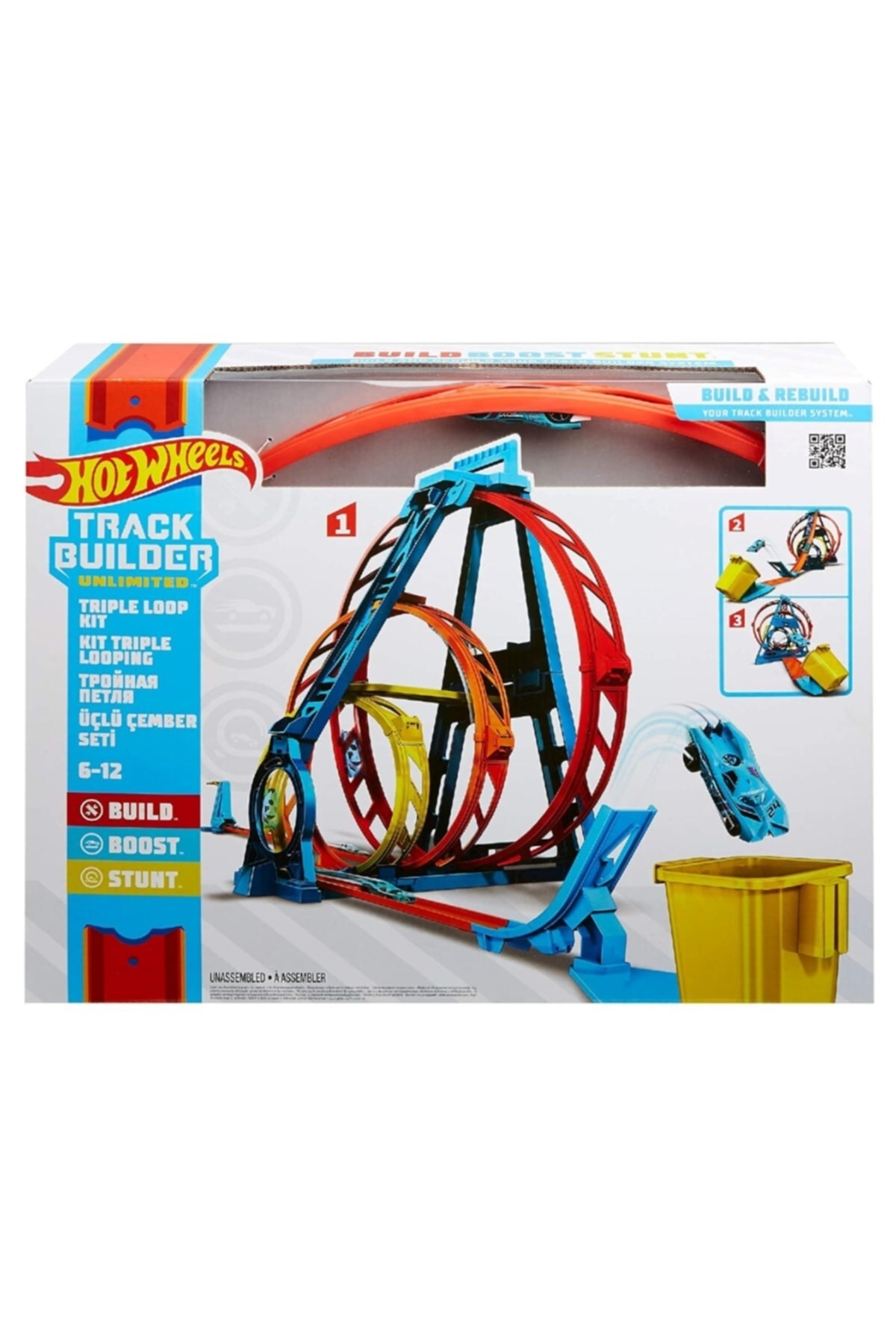 ماشین اسباب بازی GLC96 HW TRACK BUILDER TRIPLE CIRCLE ACTION SET از ترکیه HOT WHEELS