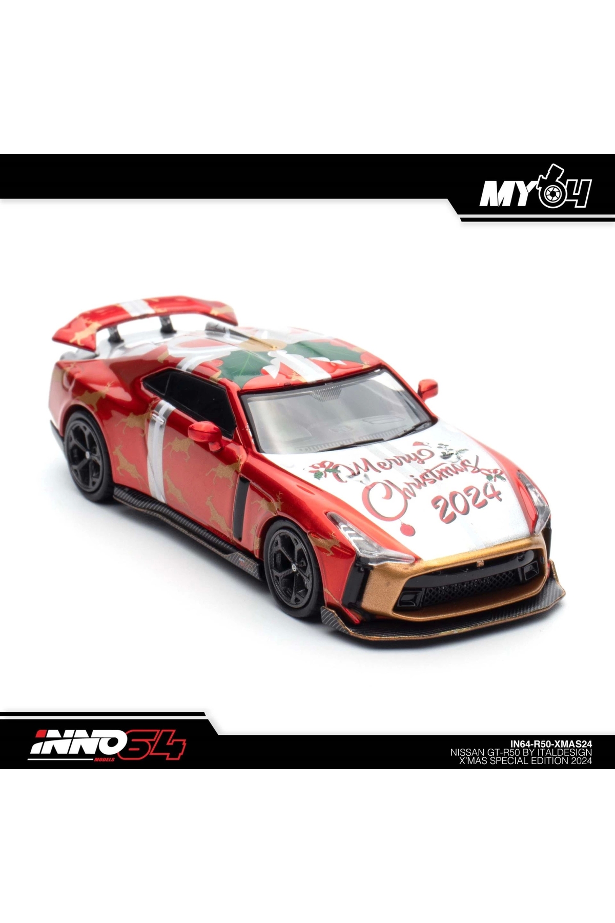 مدل خودرو INNO 1 64 NISSAN GT R50 XMAS 2024 SPECIAL EDITION IN64 XMAS24 اورجینال Inno 64 Models