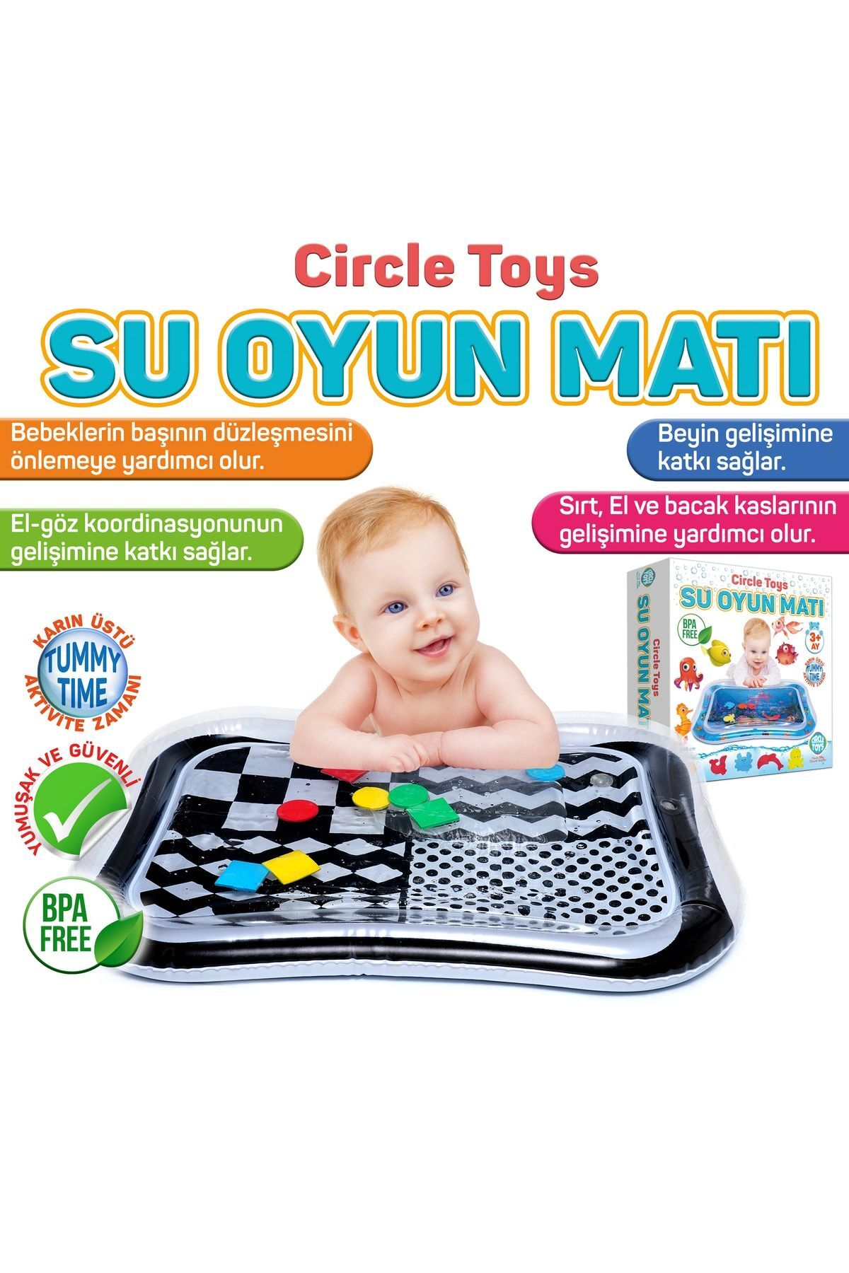وسایل دریا حصیر بچه شکم زمان فعالیت اسباب بازی استخر آب Circle Toys