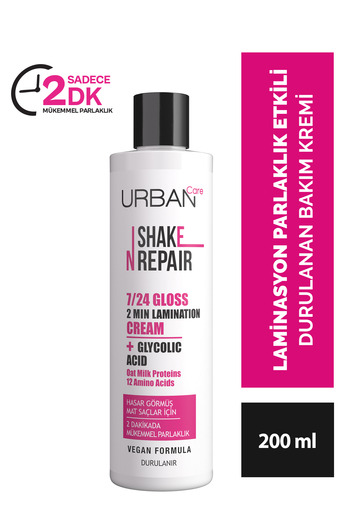 تونیک مو SHAKE N REPAIL 7 24 براقیت لمینیت براق بودن کرم دوره موثر 200 میل وگان Urban Care