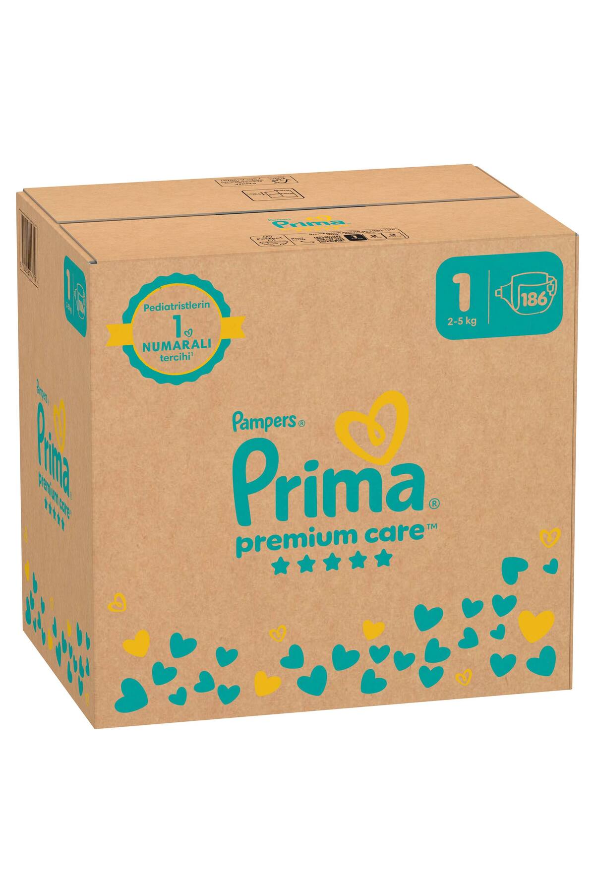 پوشک بچه بسته فرصت ماهانه 186 عدد اورجینال Prima