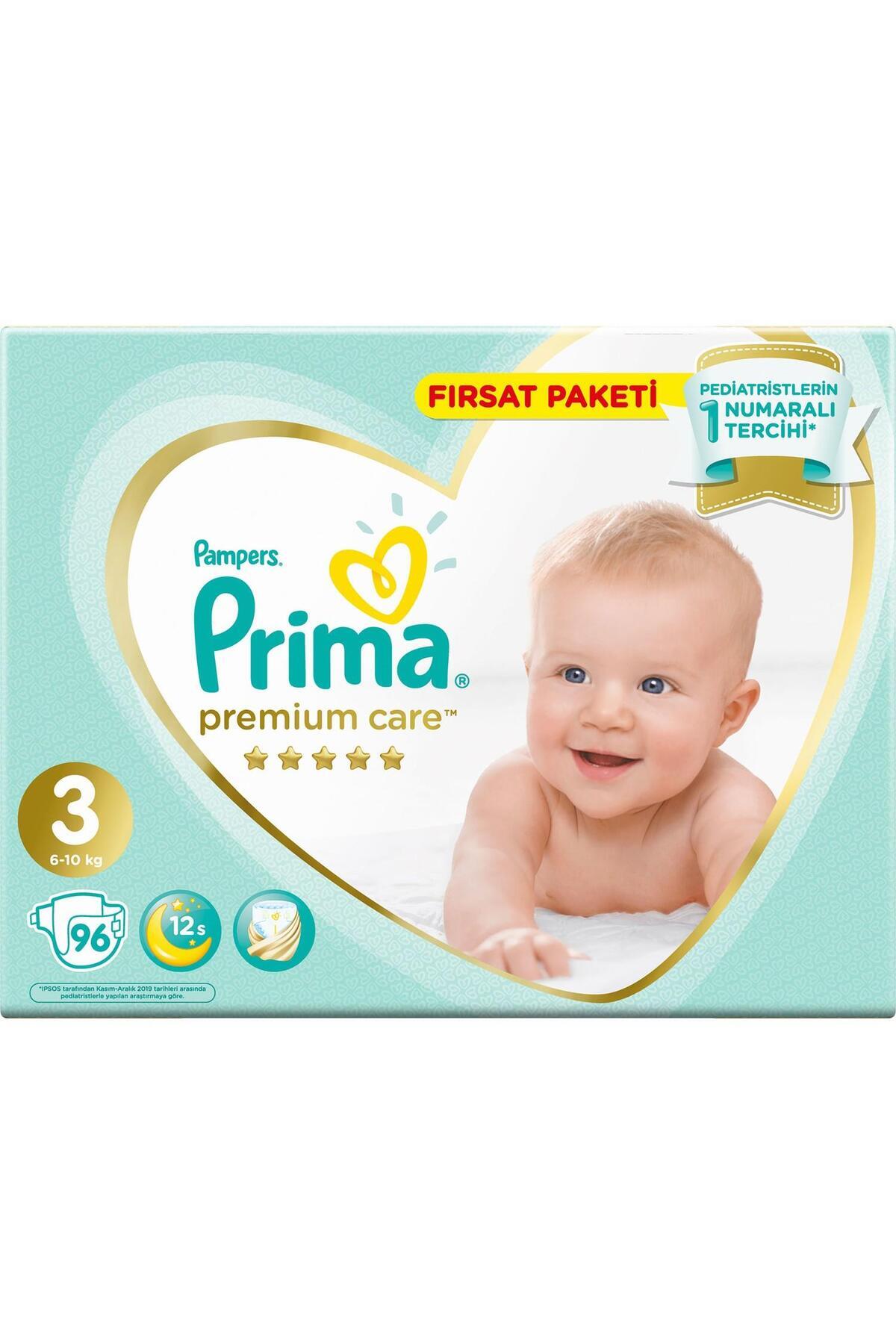 پوشک بچه BABY DAIPER PREMIUM CARE 3NO 96 اورجینال Prima