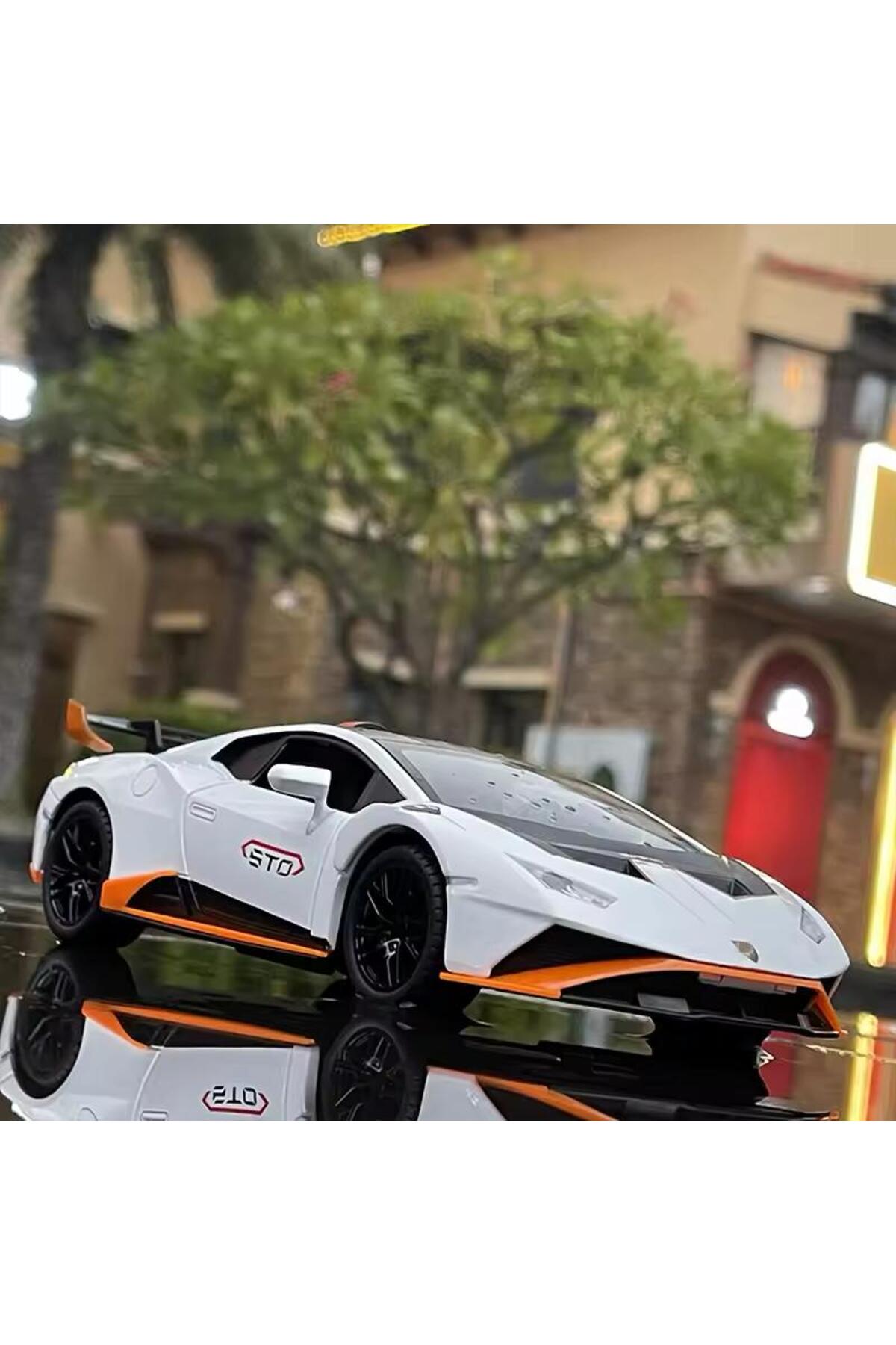 مدل خودرو 1:24 لامبورگینی هوراکان STO DIECAST ماشین درهای باز کننده اورجینال scntoys