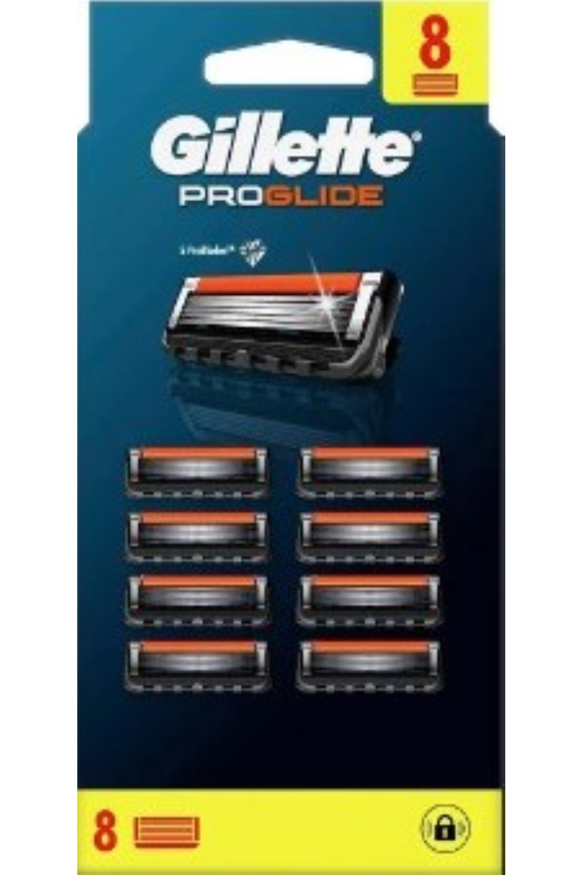 Gillette تیغ اضافی اصلاحی فیوژن پروگلاید 8 تیکه