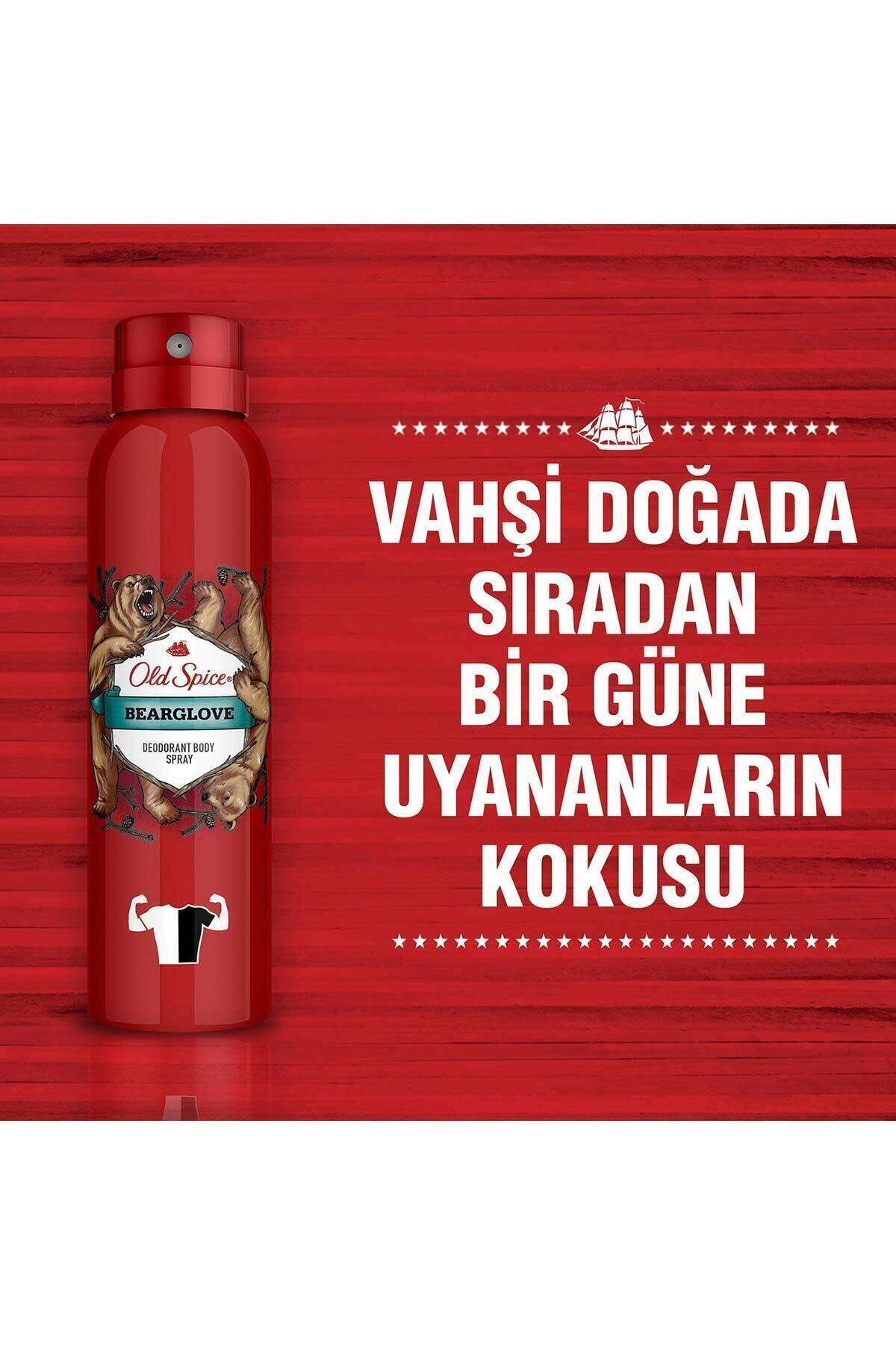 دئودورانت اسپری مردانه 150 میلی لیتر مدل Bearglove اولد اسپایس Old Spice