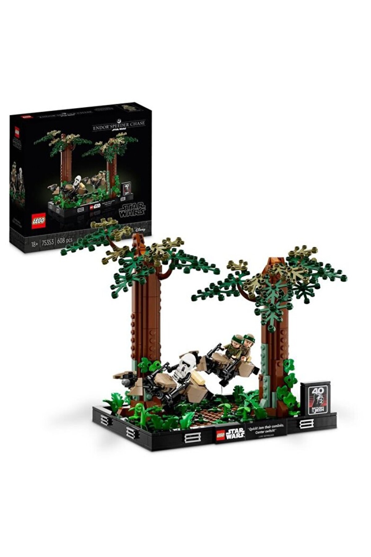 اسباب بازی های دیگر STAR WARS ENDOR SPEEDER CHASE DIORAMA 75353 اورجینال LEGO