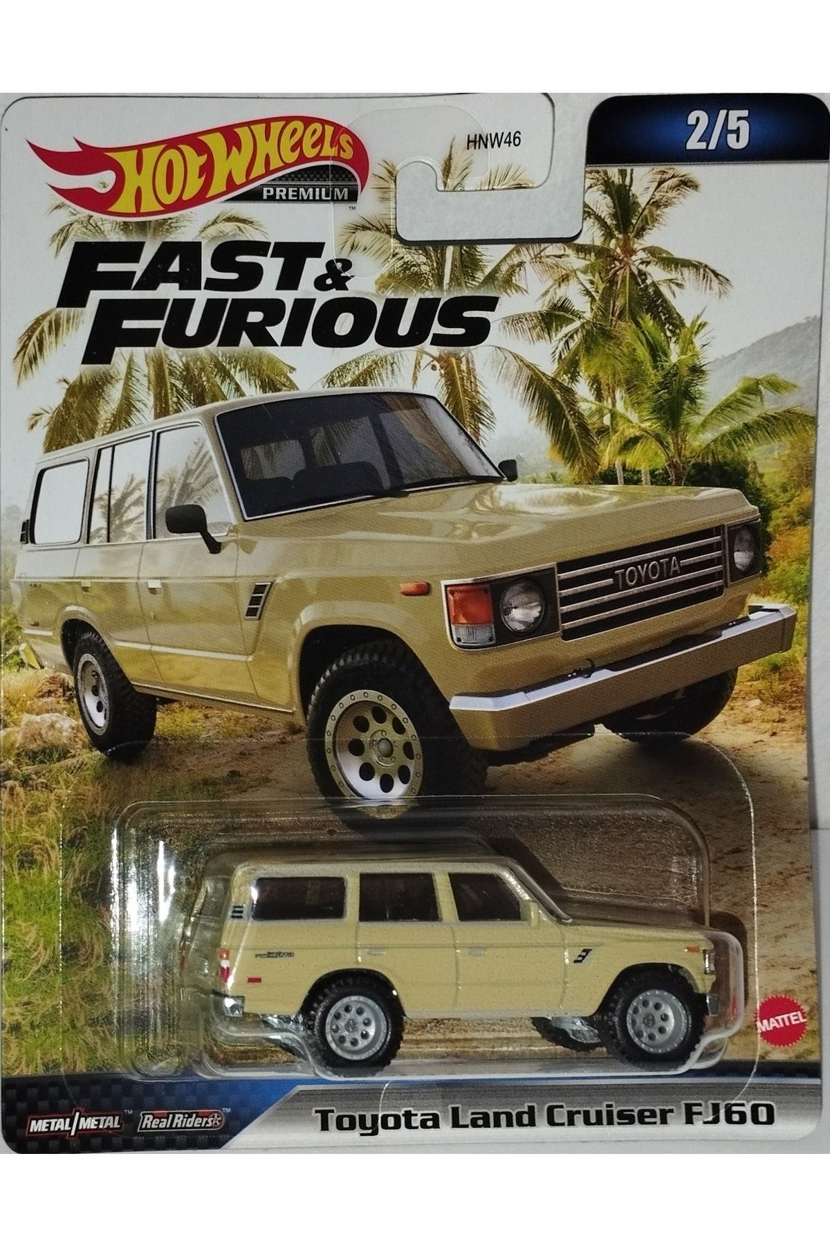 ماشین اسباب بازی تویوتا لندکروزر سریع و خشن ممتاز FJ60 HNW46 HNW53 HOT WHEELS