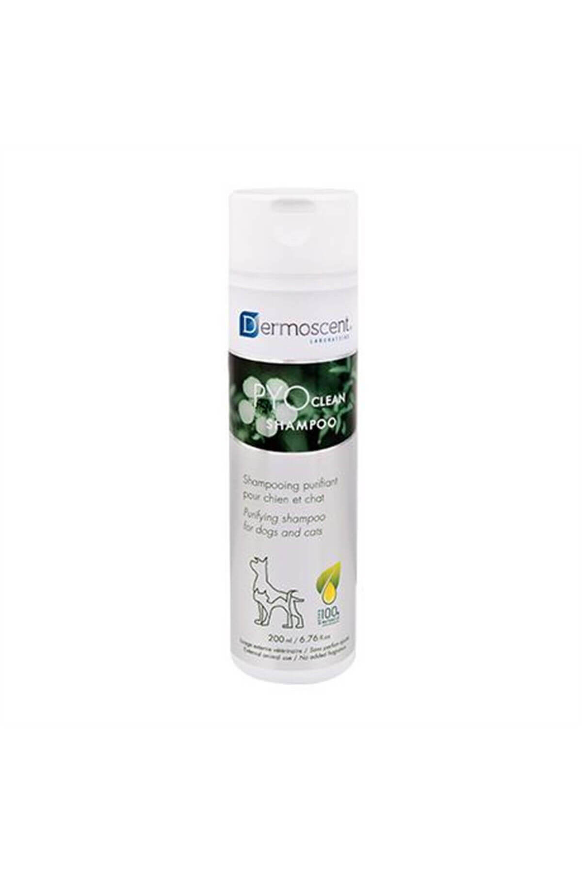 شامپو آرام‌بخش و پاک‌کننده سگ Pyoclean، ۲۰۰ میلی‌لیتر، درموسنت Dermoscent