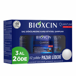 شامپو بیوکسین Bioxcin کوانتوم برای موهای خشک و نرمال، ۳ بطری ۳۰۰ میلی‌لیتری