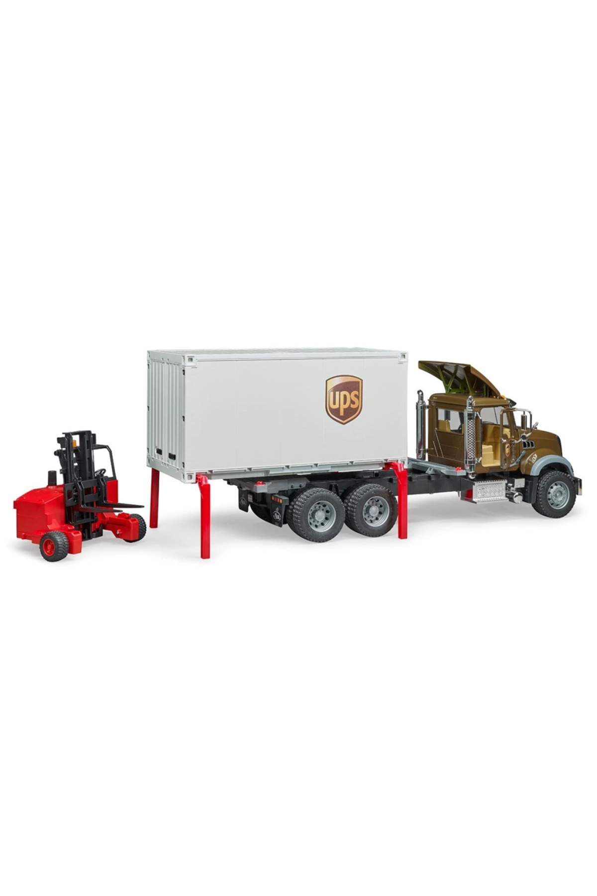 مدل خودرو کامیون باری BRUDER MACK GRANITE UPS BR02828 اورجینال berenelektronik