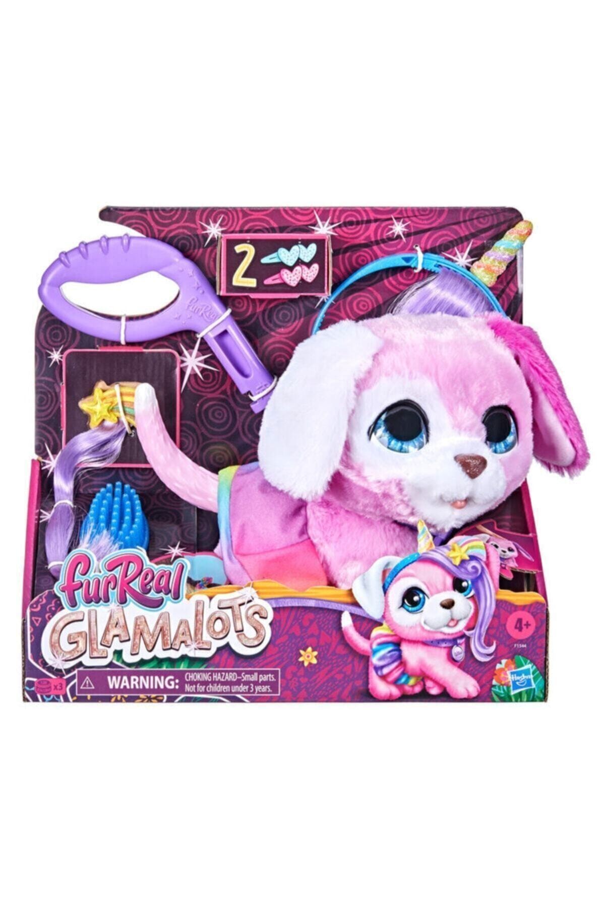 اسباب بازی های پشمی FURREAL WALKING FANCY FRIENDS در حال راه رفتن و صحبت کردن سگ تکشاخ Hasbro