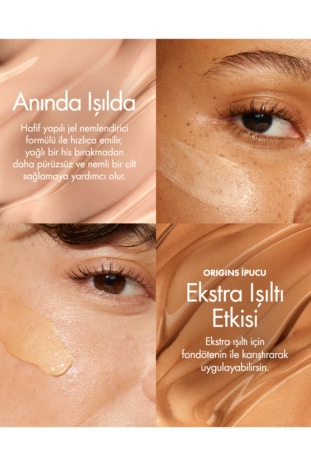 کرم صورت GINZING™ RADIANT ژل مرطوب کننده برنز تون 50 میل Origins