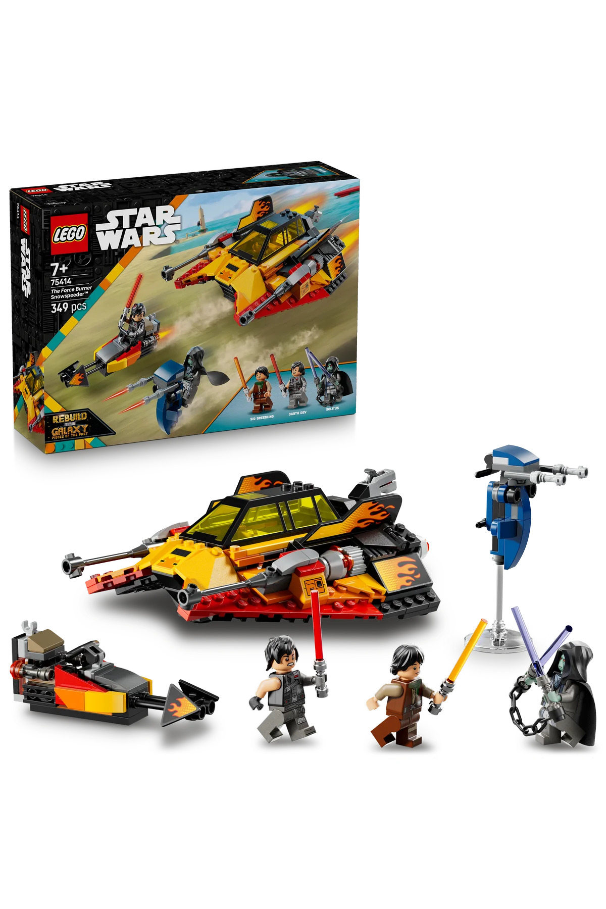 لگو و اسباب بازی های ساخت محور ® STAR WARS: REBUILD THE GALAXY™ FORCE BURNER SNOWMOBILE 75414 7+ CREATIVE TOY BUILDING 349P اورجینال LEGO
