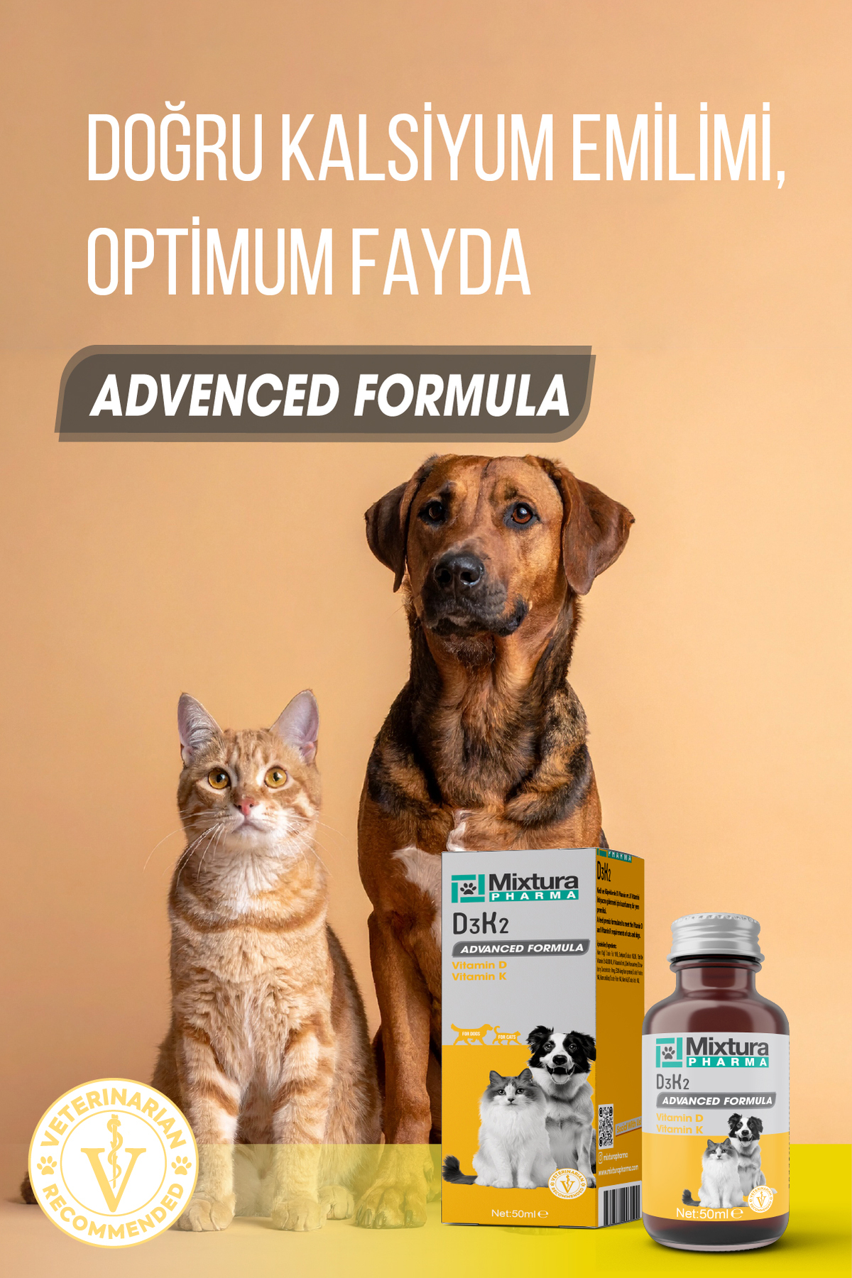 مکمل ویتامینی سگ D3K2 میکستورا فارما Mixtura Pharma